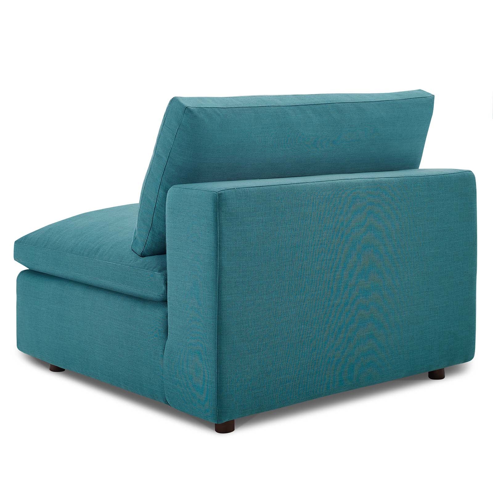 Modway Sectional Sofas - Commix Down Filled Overstuffed 6 Pc Sectional Sofa Set Teal
