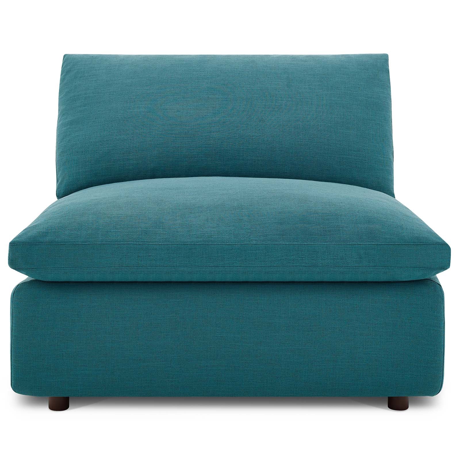 Modway Sectional Sofas - Commix Down Filled Overstuffed 6 Pc Sectional Sofa Set Teal