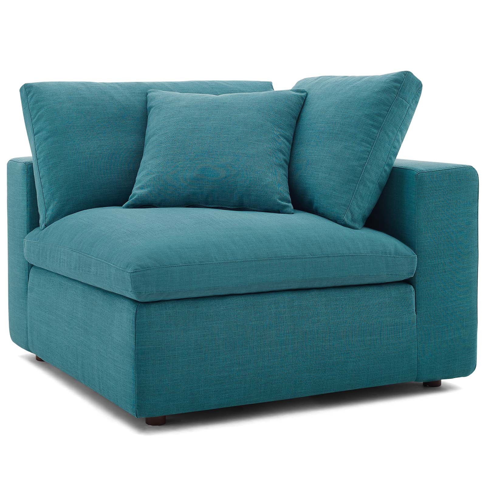 Modway Sectional Sofas - Commix Down Filled Overstuffed 6 Pc Sectional Sofa Set Teal