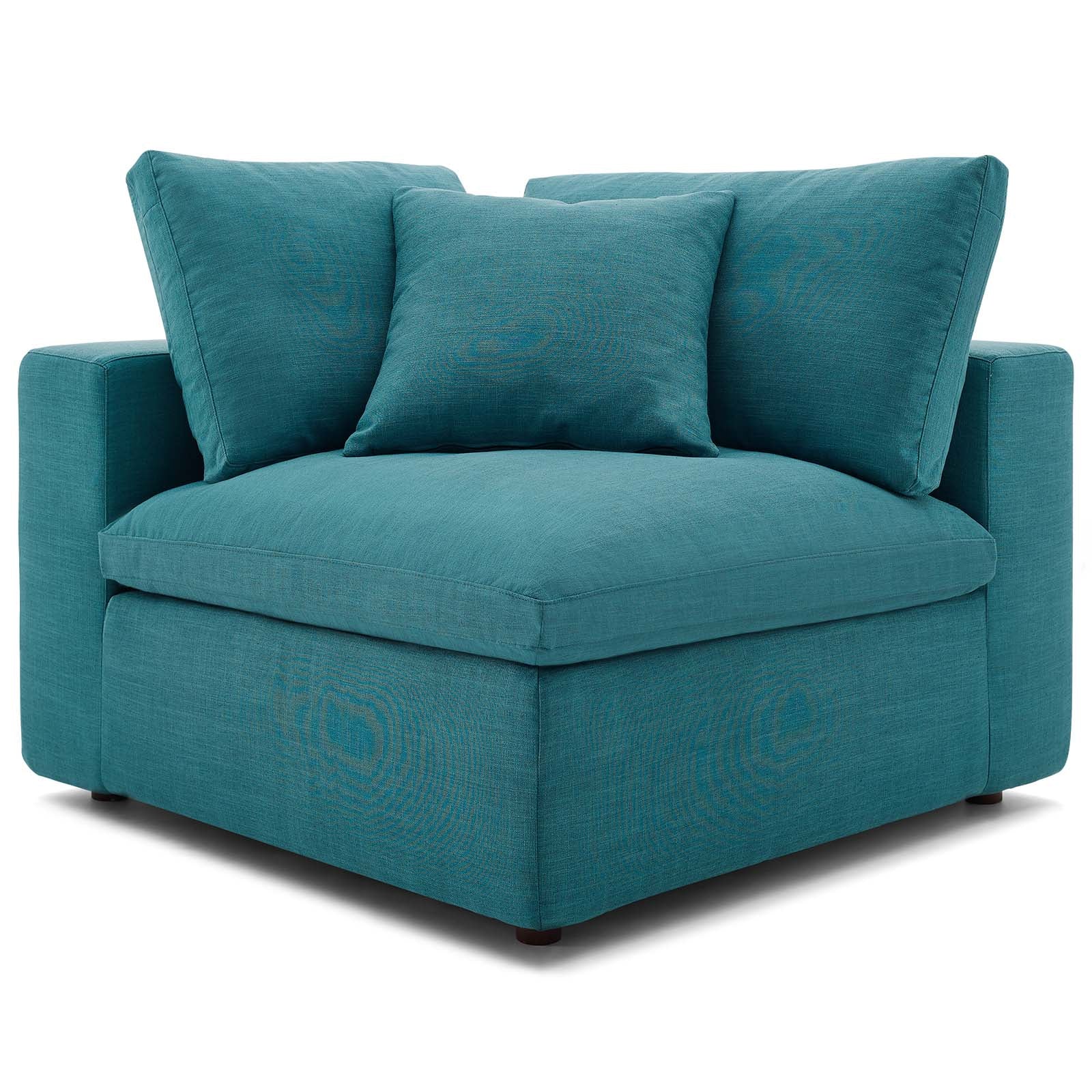 Modway Sectional Sofas - Commix Down Filled Overstuffed 6 Pc Sectional Sofa Set Teal