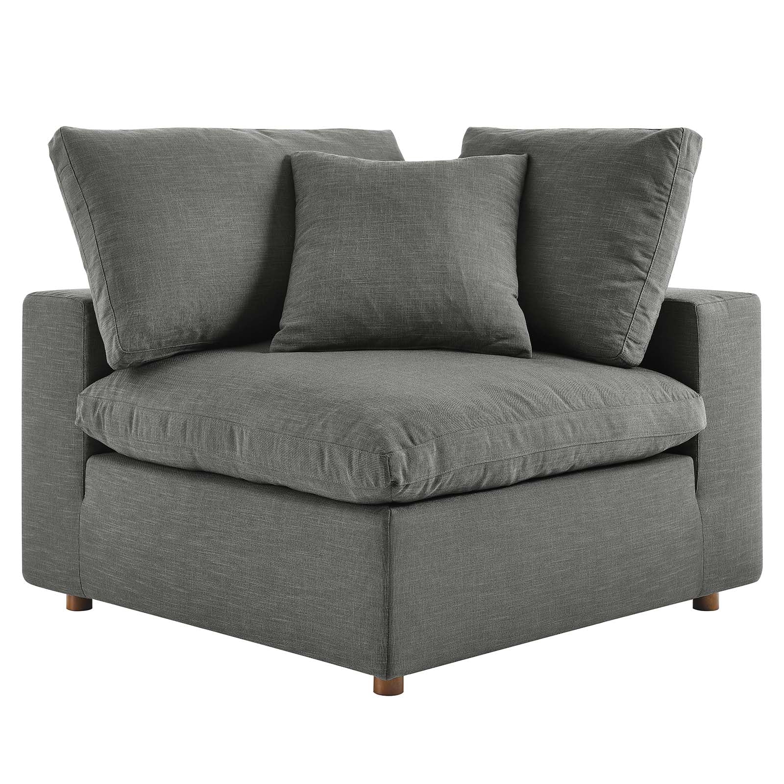 Modway Living Room Sets - Commix Down Filled Overstuffed 6 Piece Sectional Sofa Set Gray