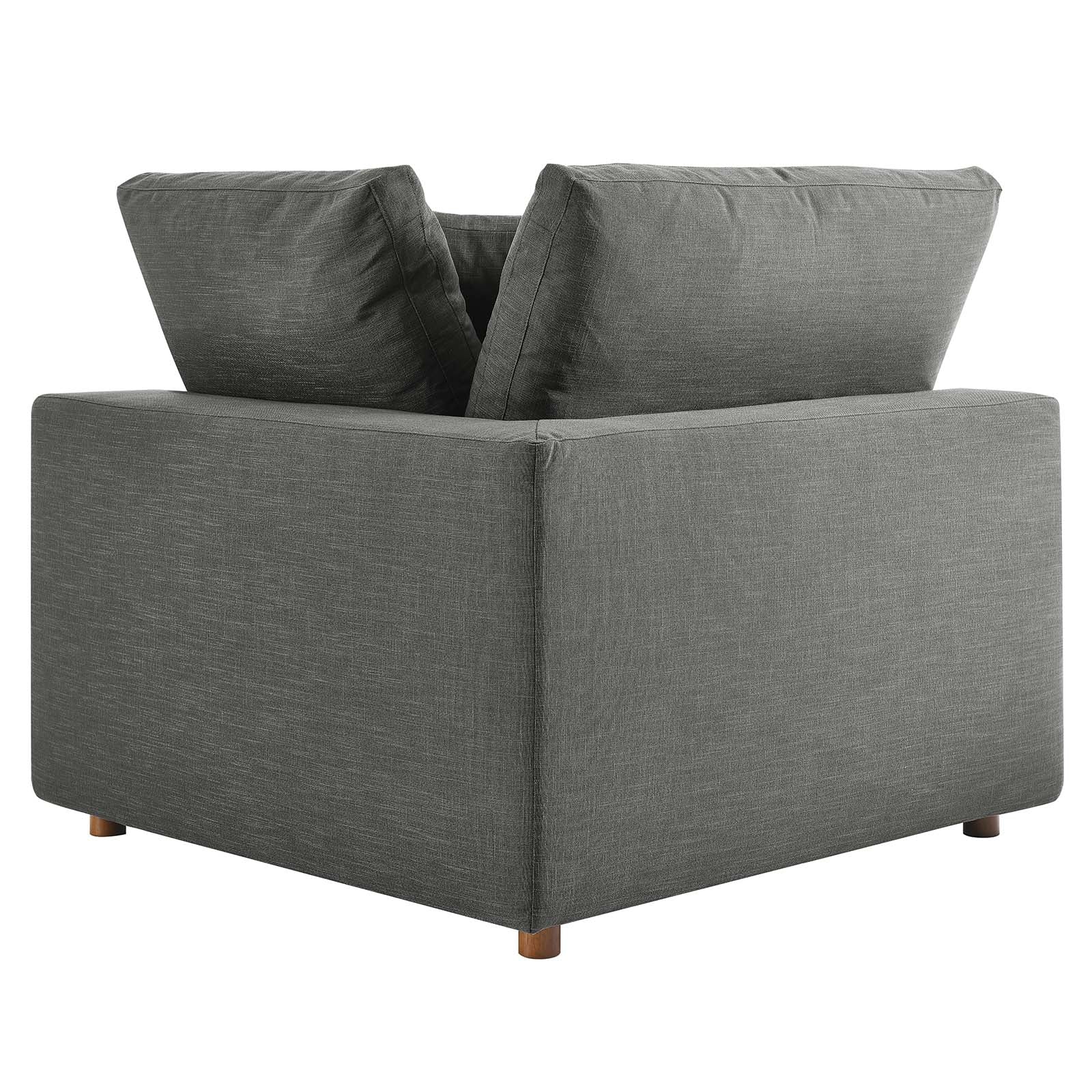 Modway Living Room Sets - Commix Down Filled Overstuffed 6 Piece Sectional Sofa Set Gray
