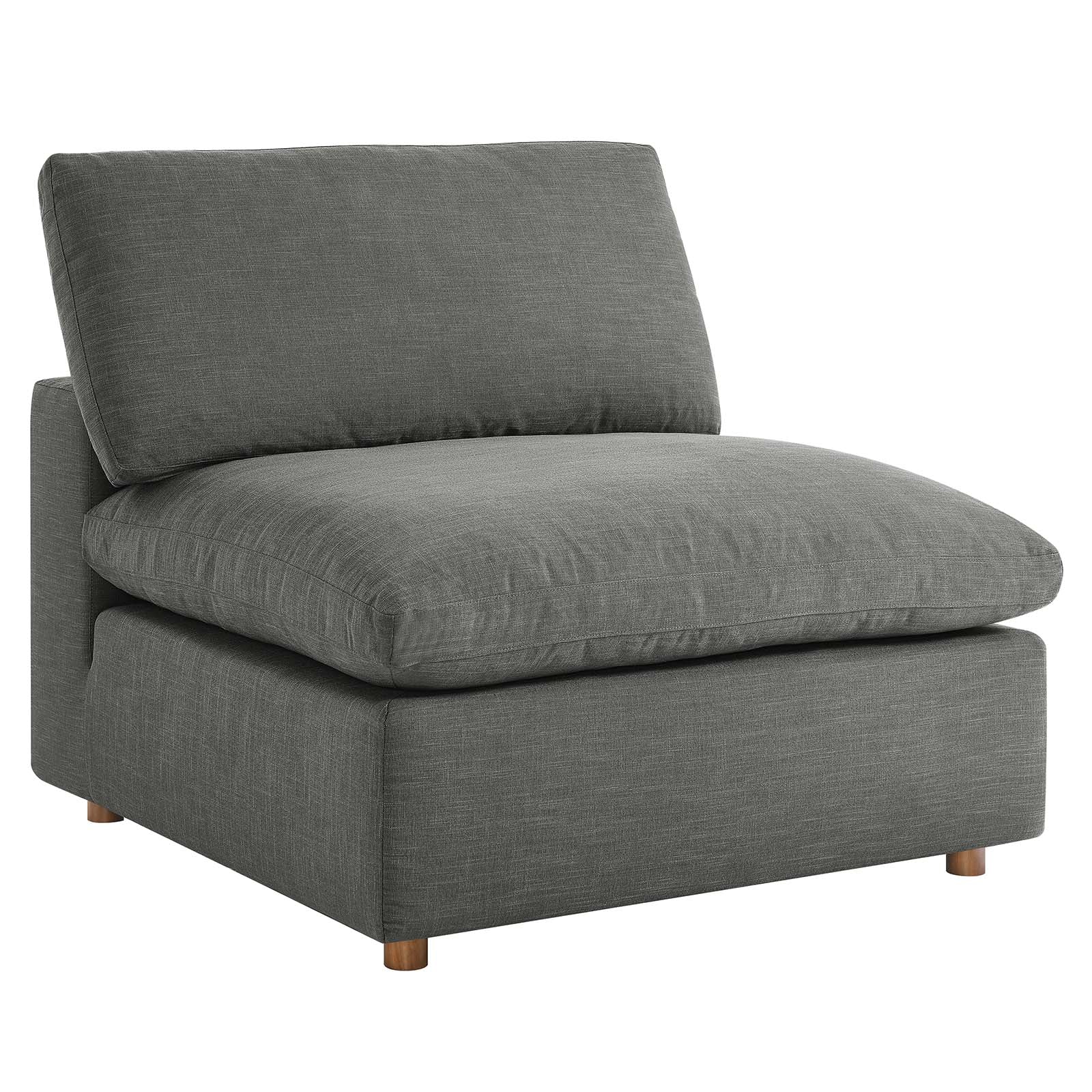 Modway Living Room Sets - Commix Down Filled Overstuffed 6 Piece Sectional Sofa Set Gray