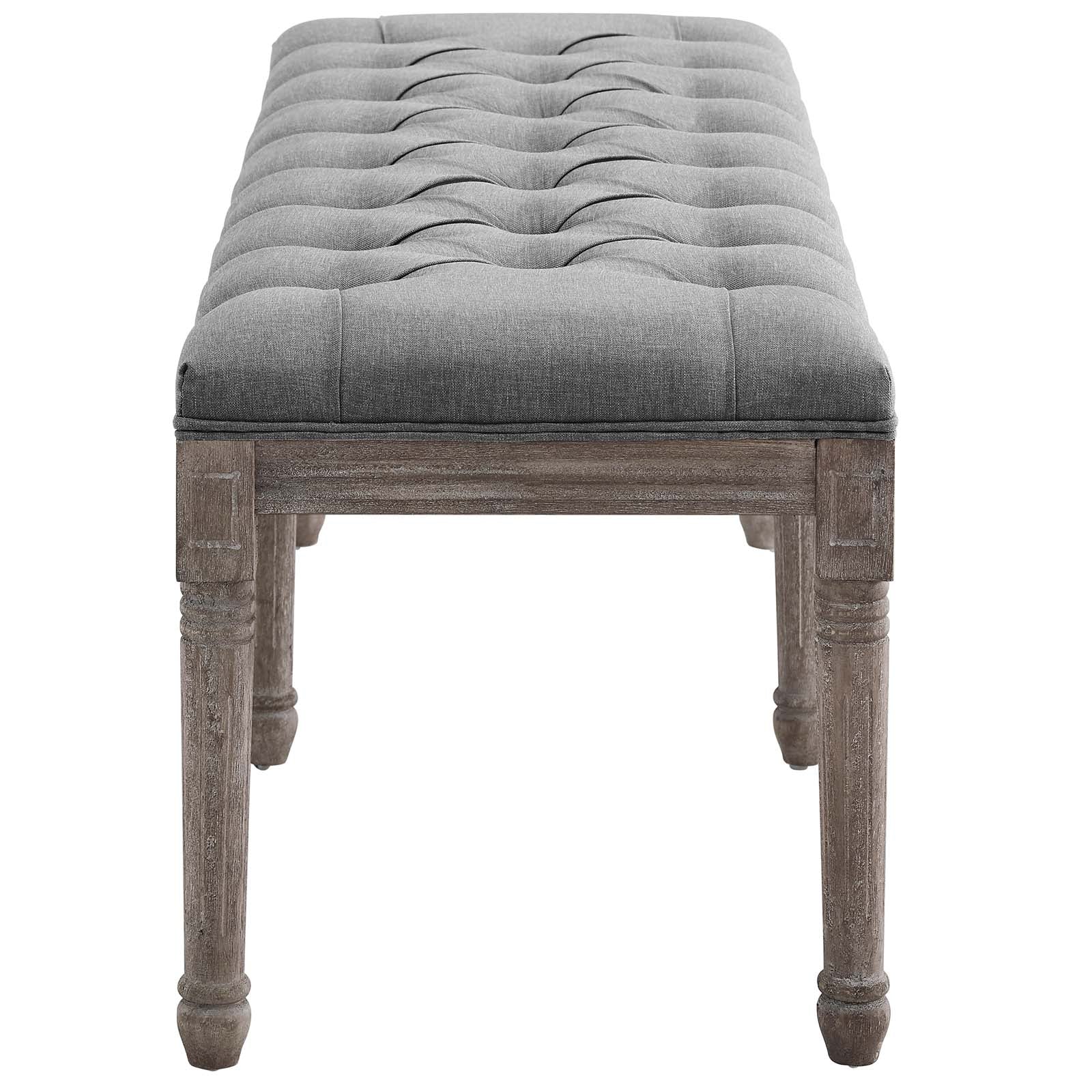 Modway Benches - Province French Vintage Bench Light Gray