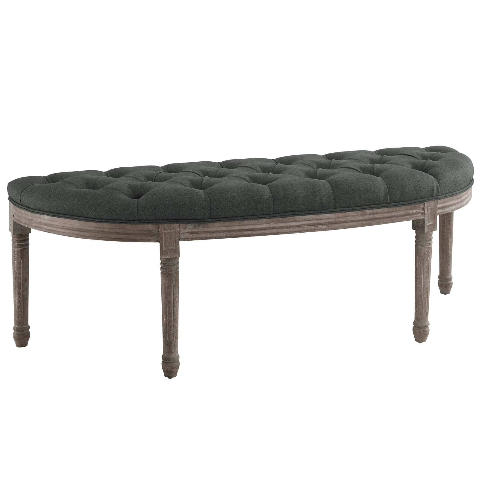 Modway Benches - Esteem Semi-Circle Bench Gray