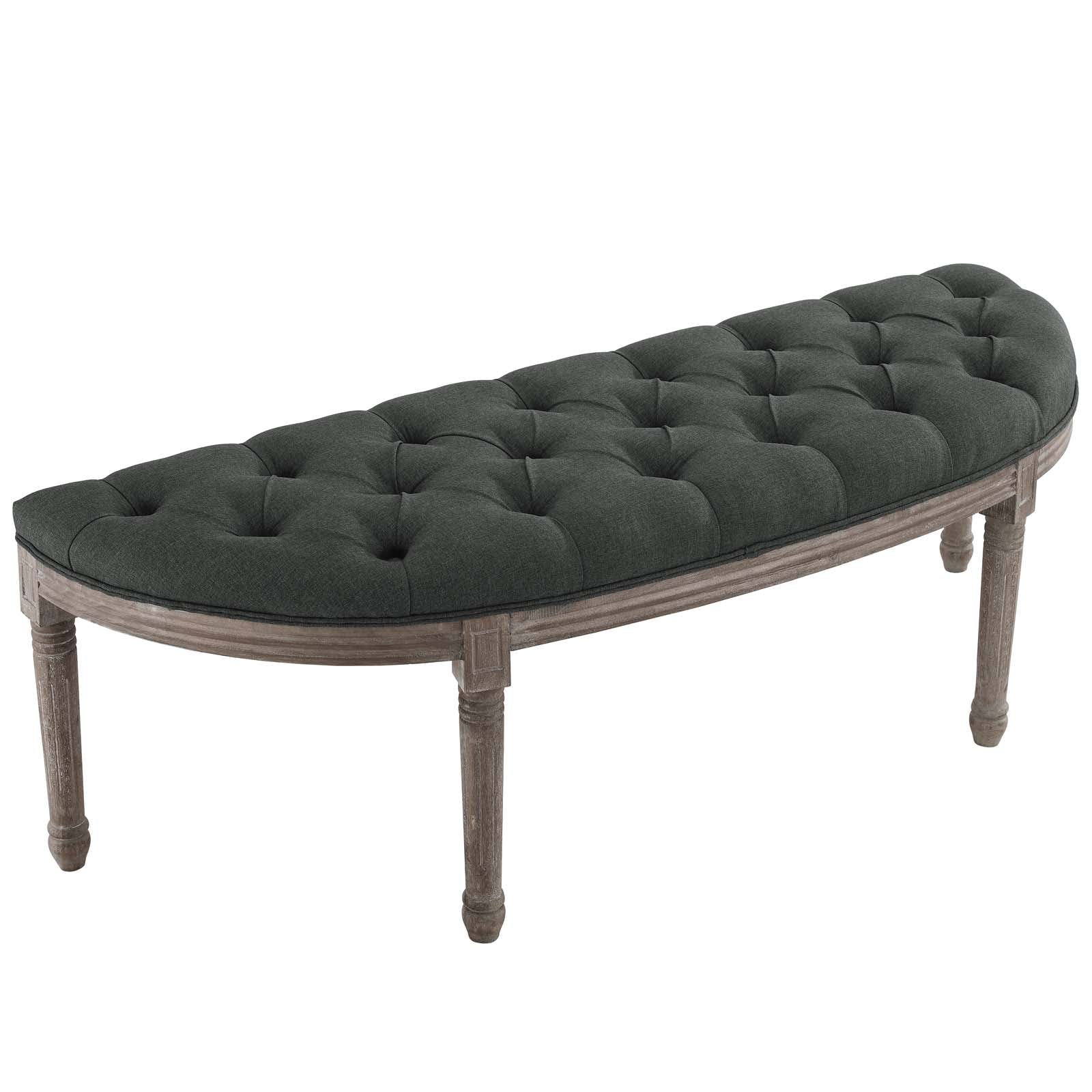 Modway Benches - Esteem Semi-Circle Bench Gray