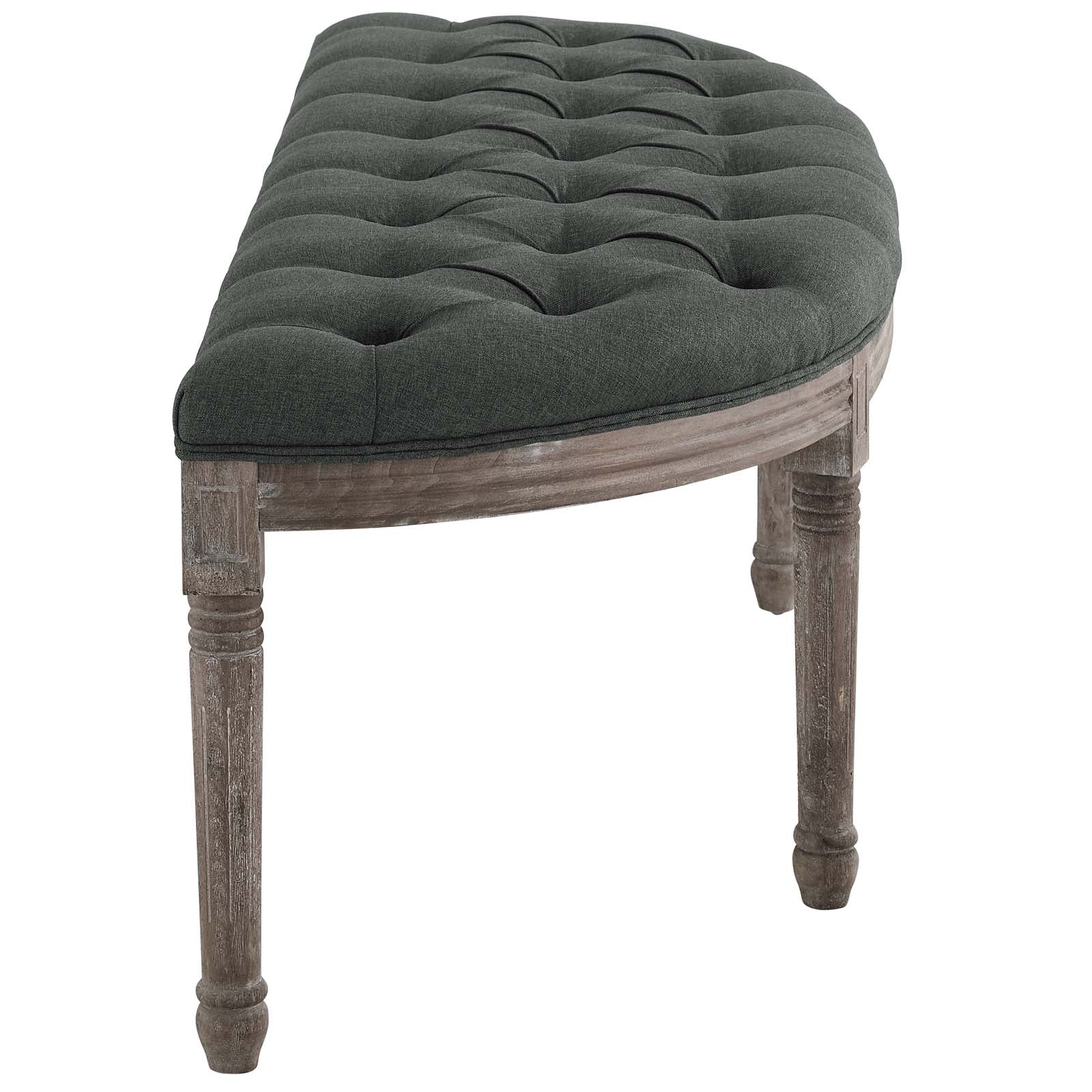 Modway Benches - Esteem Semi-Circle Bench Gray