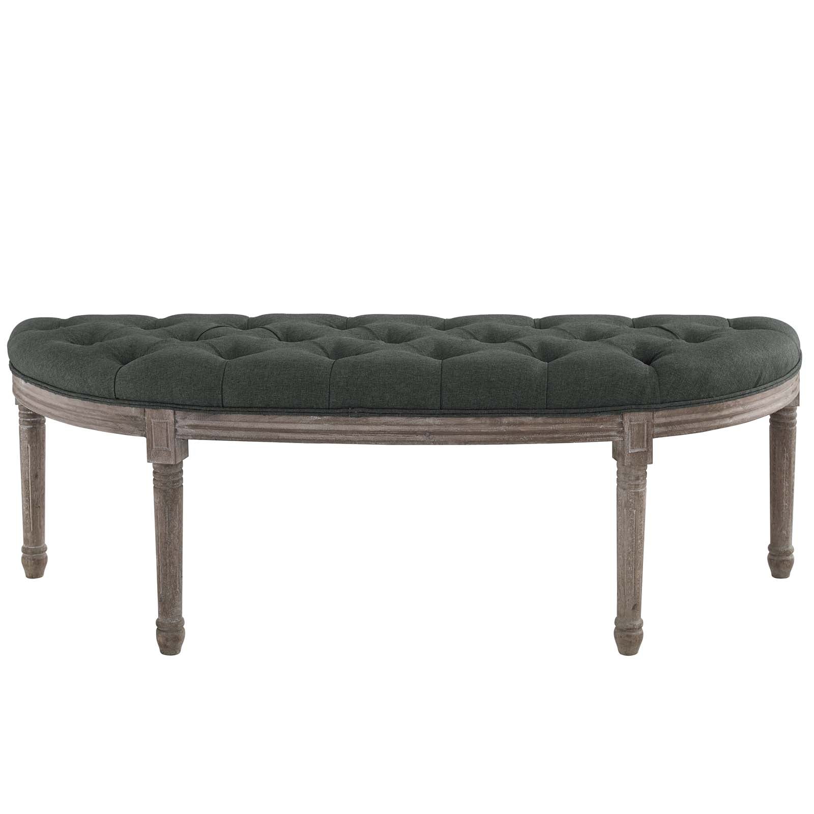 Modway Benches - Esteem Semi-Circle Bench Gray