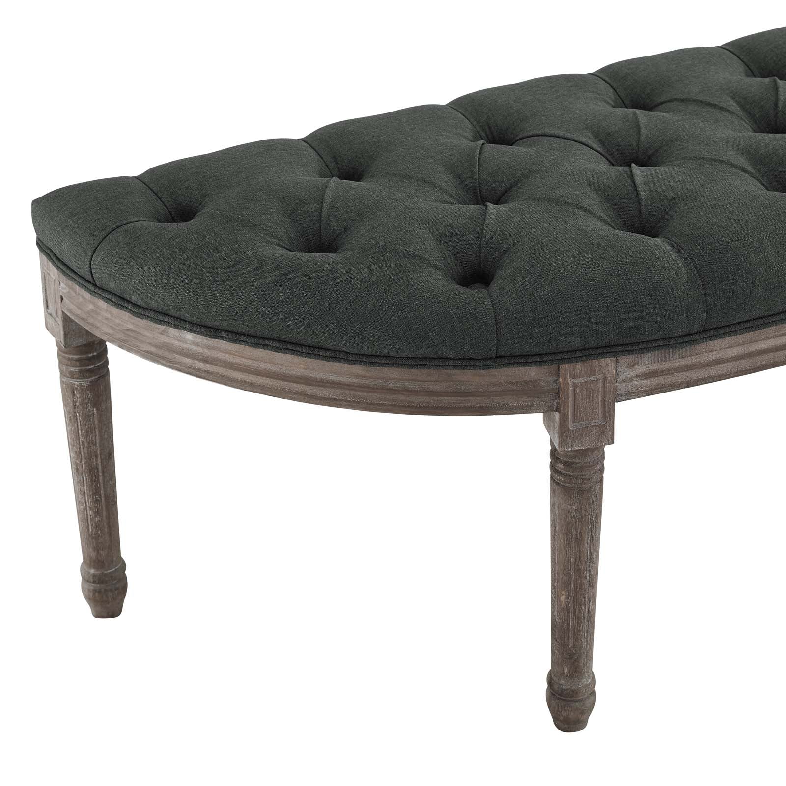 Modway Benches - Esteem Semi-Circle Bench Gray
