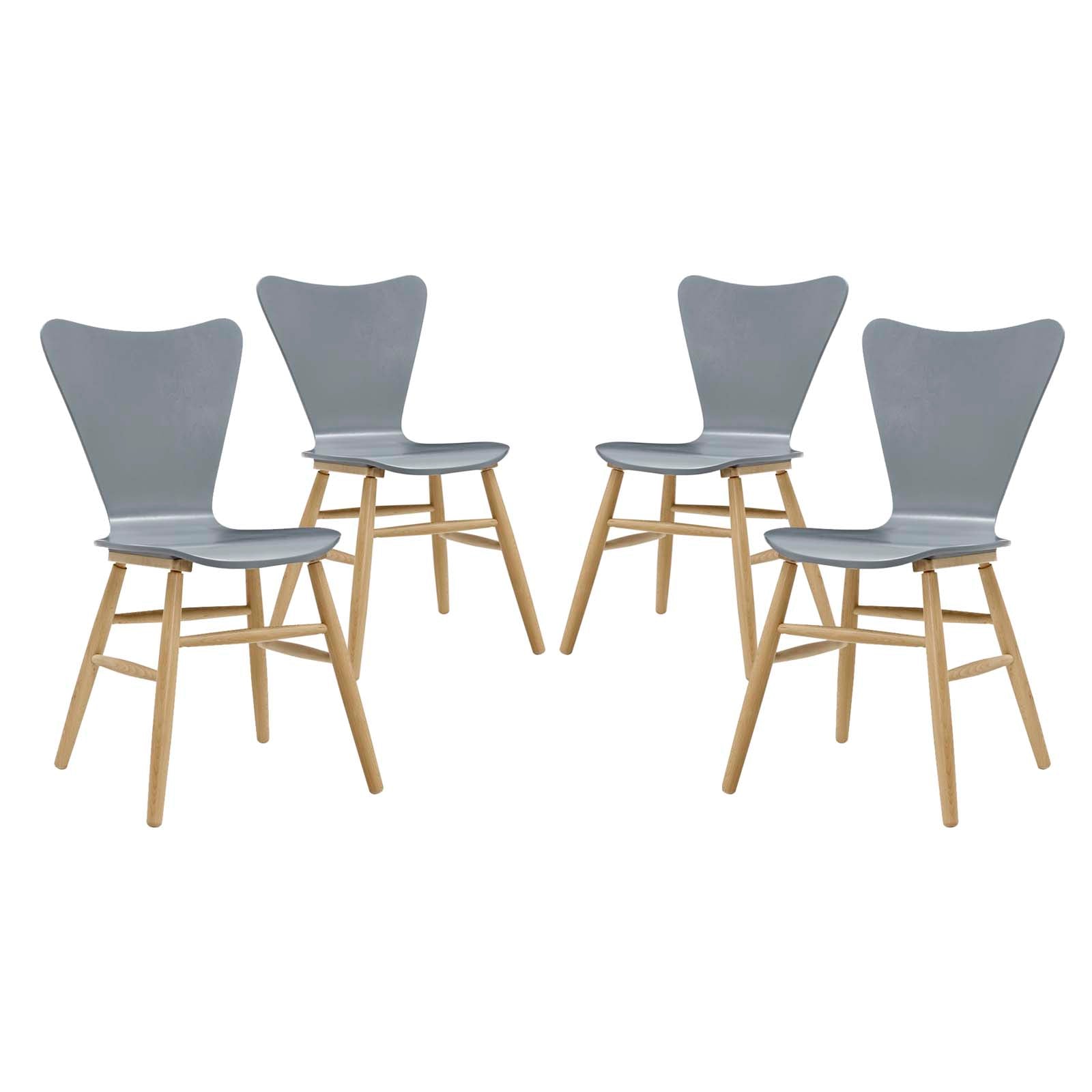 Modway Dining Chairs - Cascade-Dining-Chair-Set-of-4-Gray