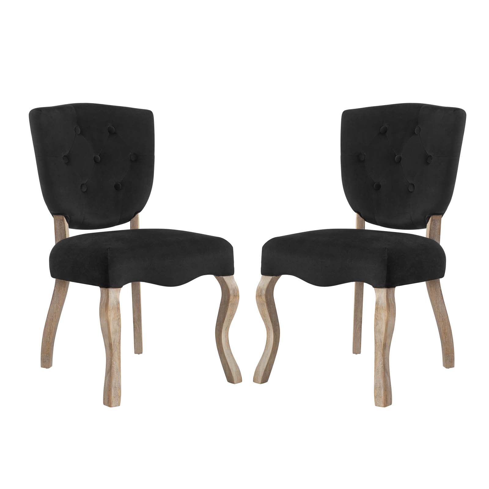 Modway Dining Chairs - Array Dining Side Chair Black (Set of 2)