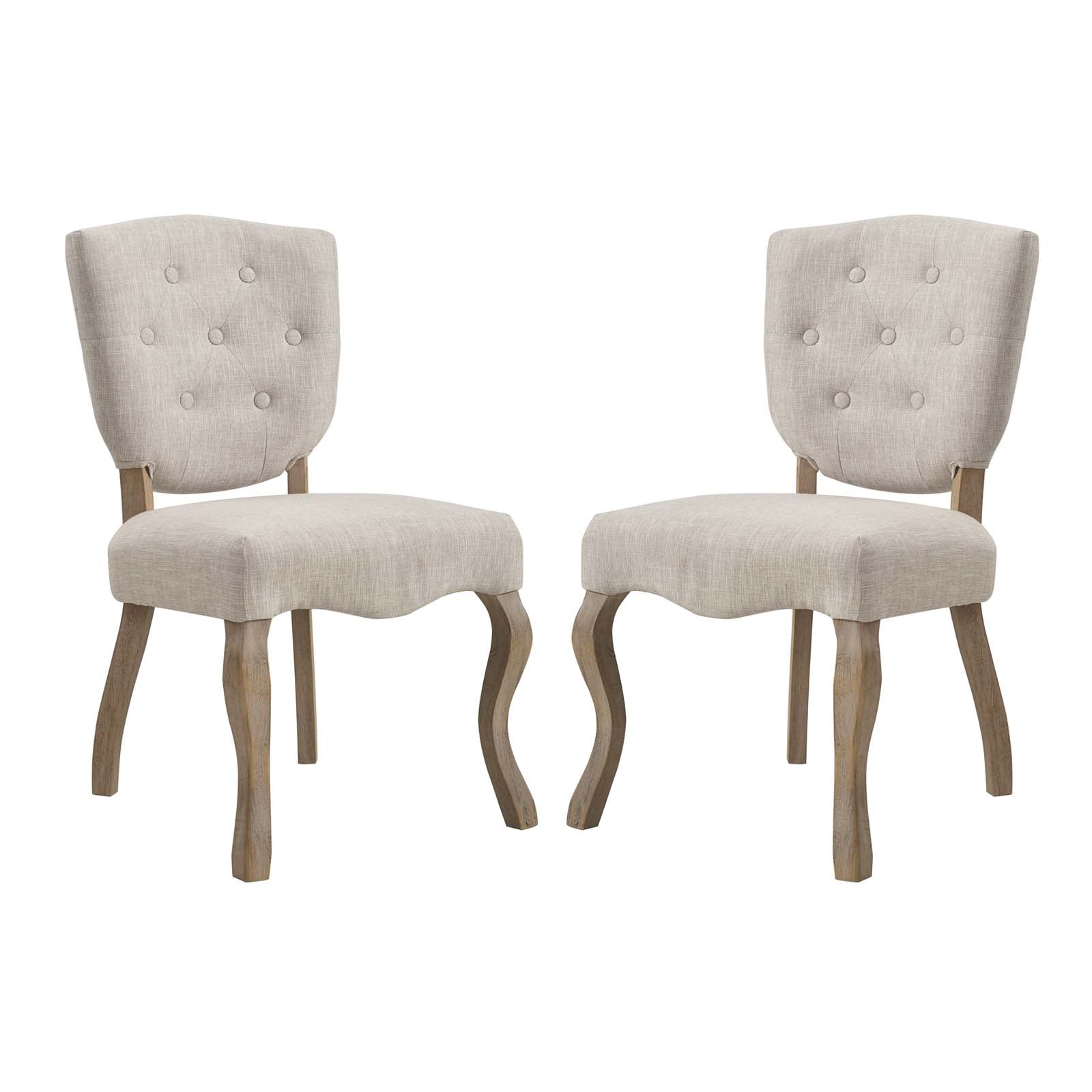 Modway Dining Chairs - Array Dining Side Chair Beige (Set of 2)