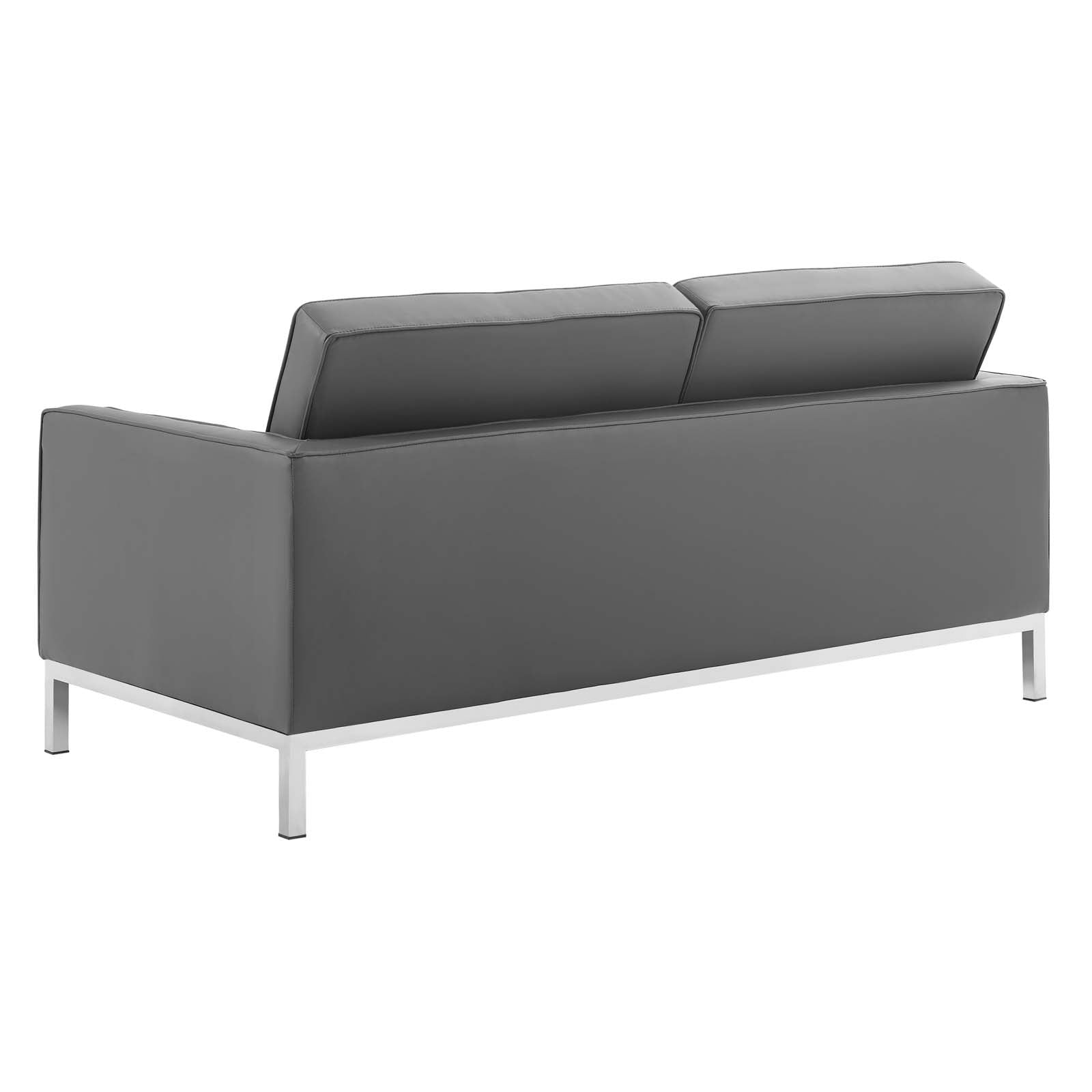 Modway Loveseats - Loft Tufted Loveseat Silver & Gray