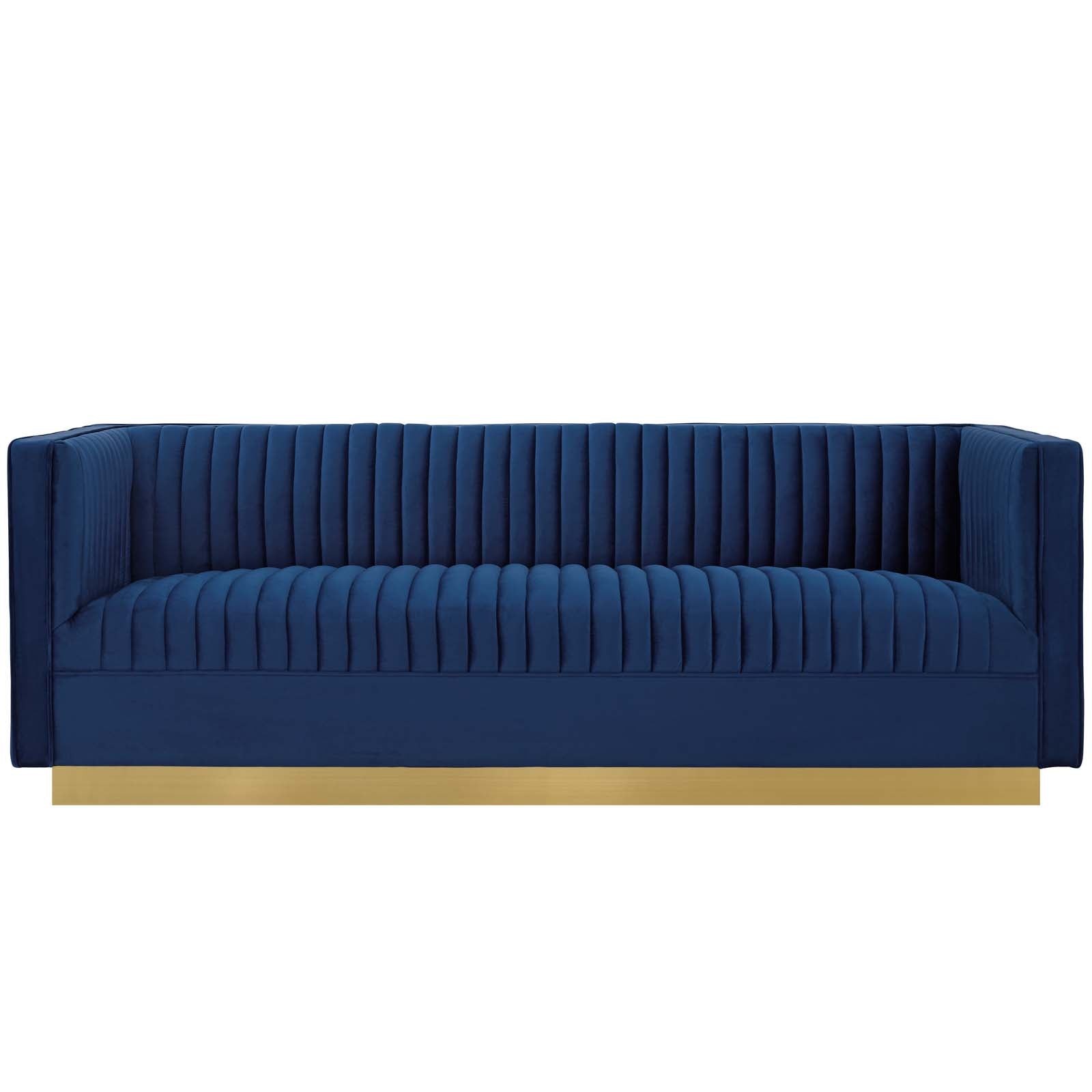 Modway Sofas & Couches - Sanguine Sofa Navy & Gold