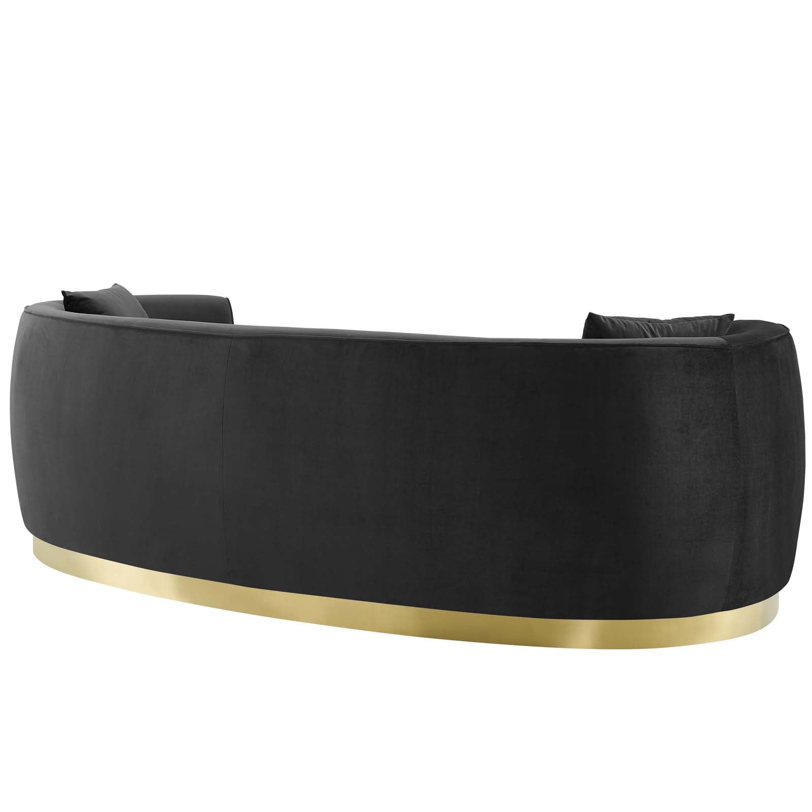 Modway Sofas & Couches - Resolute Curved Performance Velvet Sofa Black