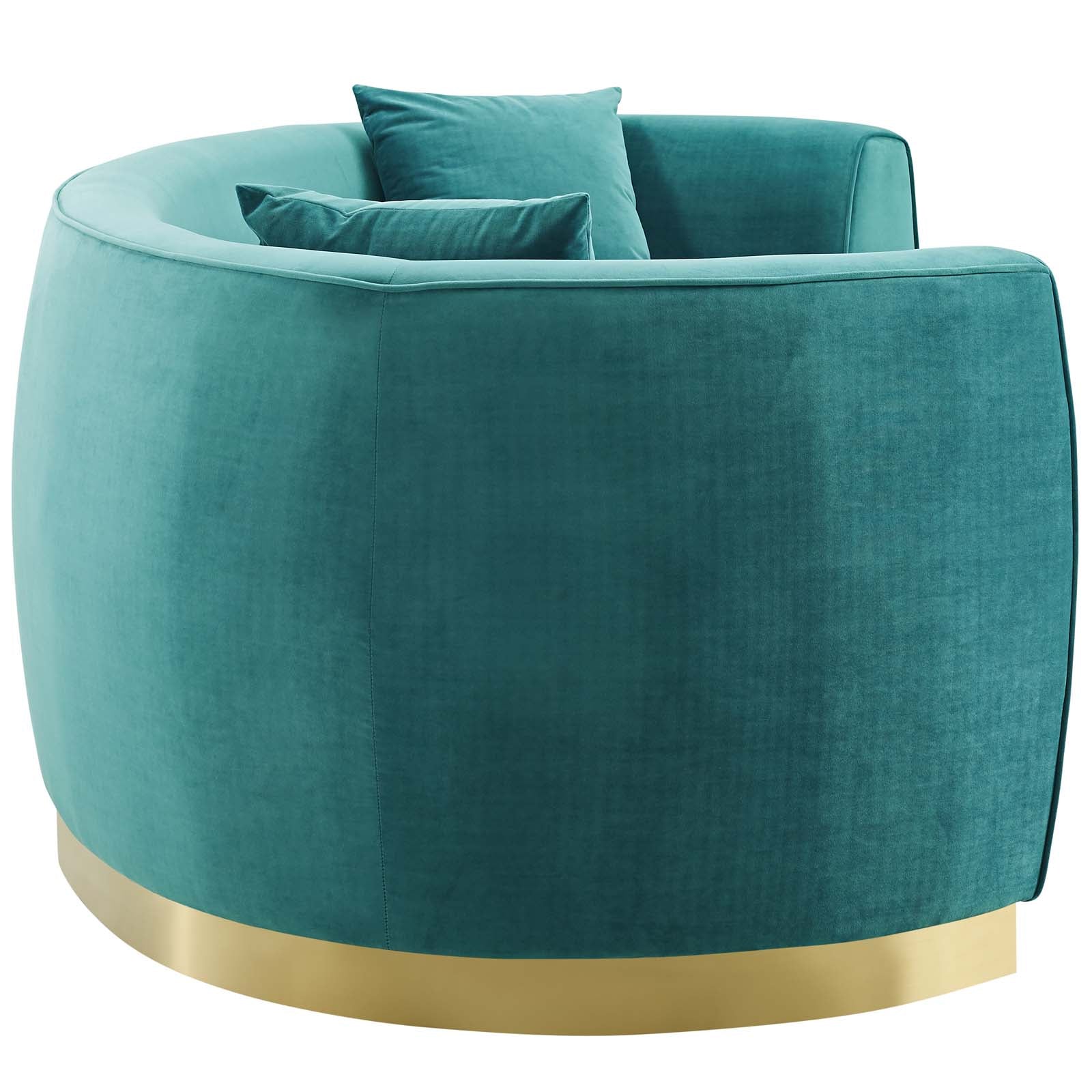 Modway Sofas & Couches - Resolute Curved Performance Sofa Teal