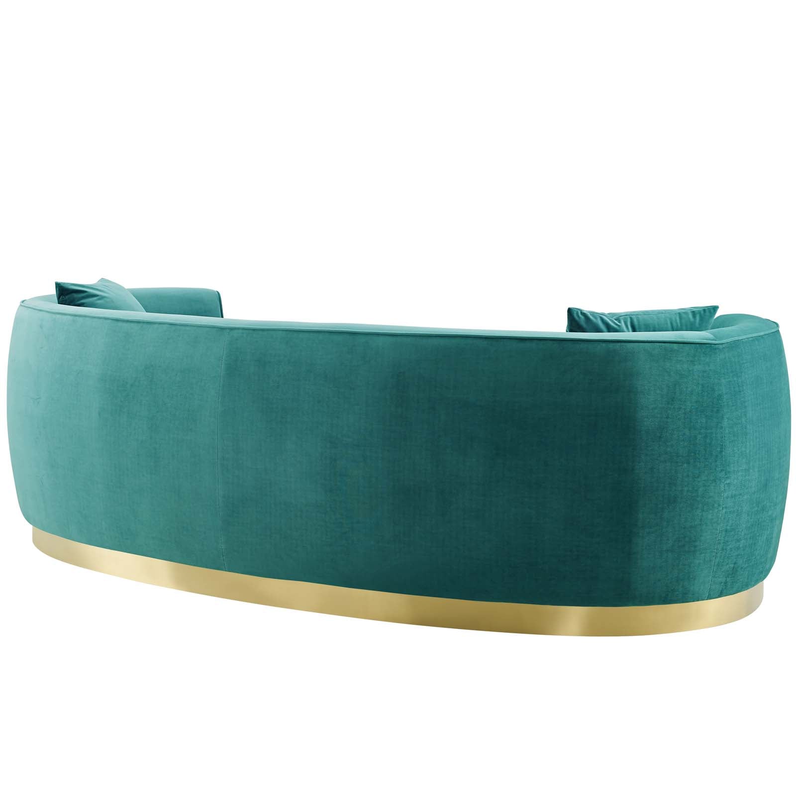 Modway Sofas & Couches - Resolute Curved Performance Sofa Teal