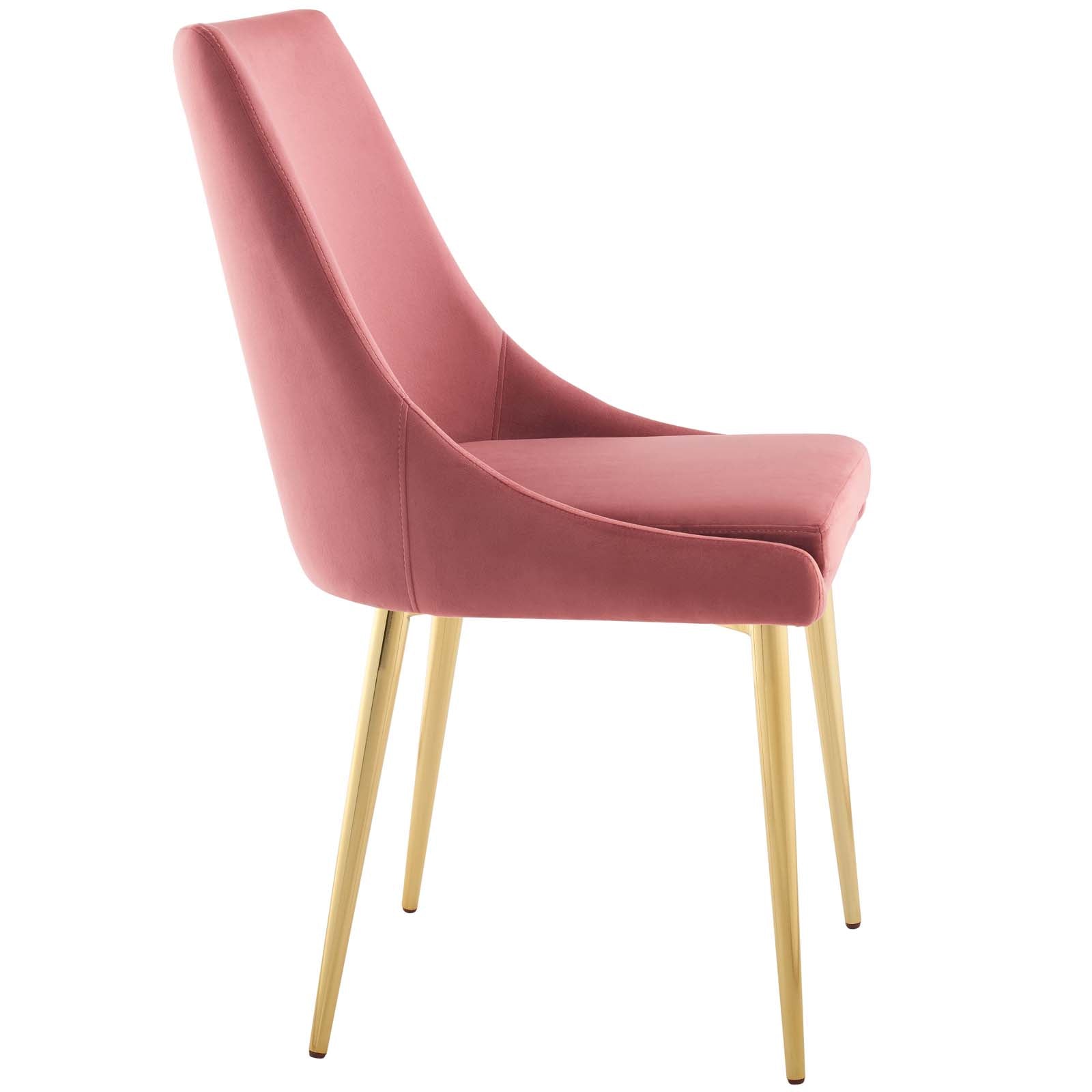 Modway Dining Chairs - Viscount Performance Velvet Dining Chair Dusty Rose