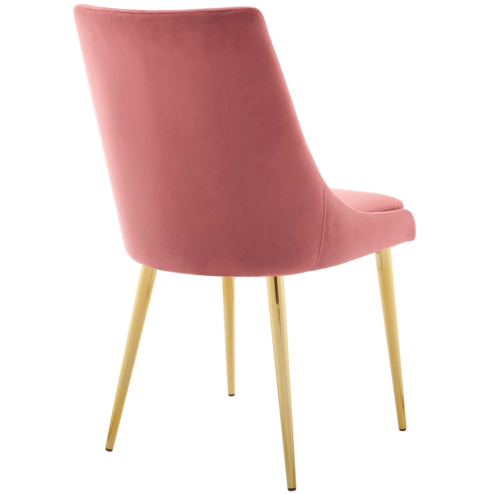 Modway Dining Chairs - Viscount Performance Velvet Dining Chair Dusty Rose
