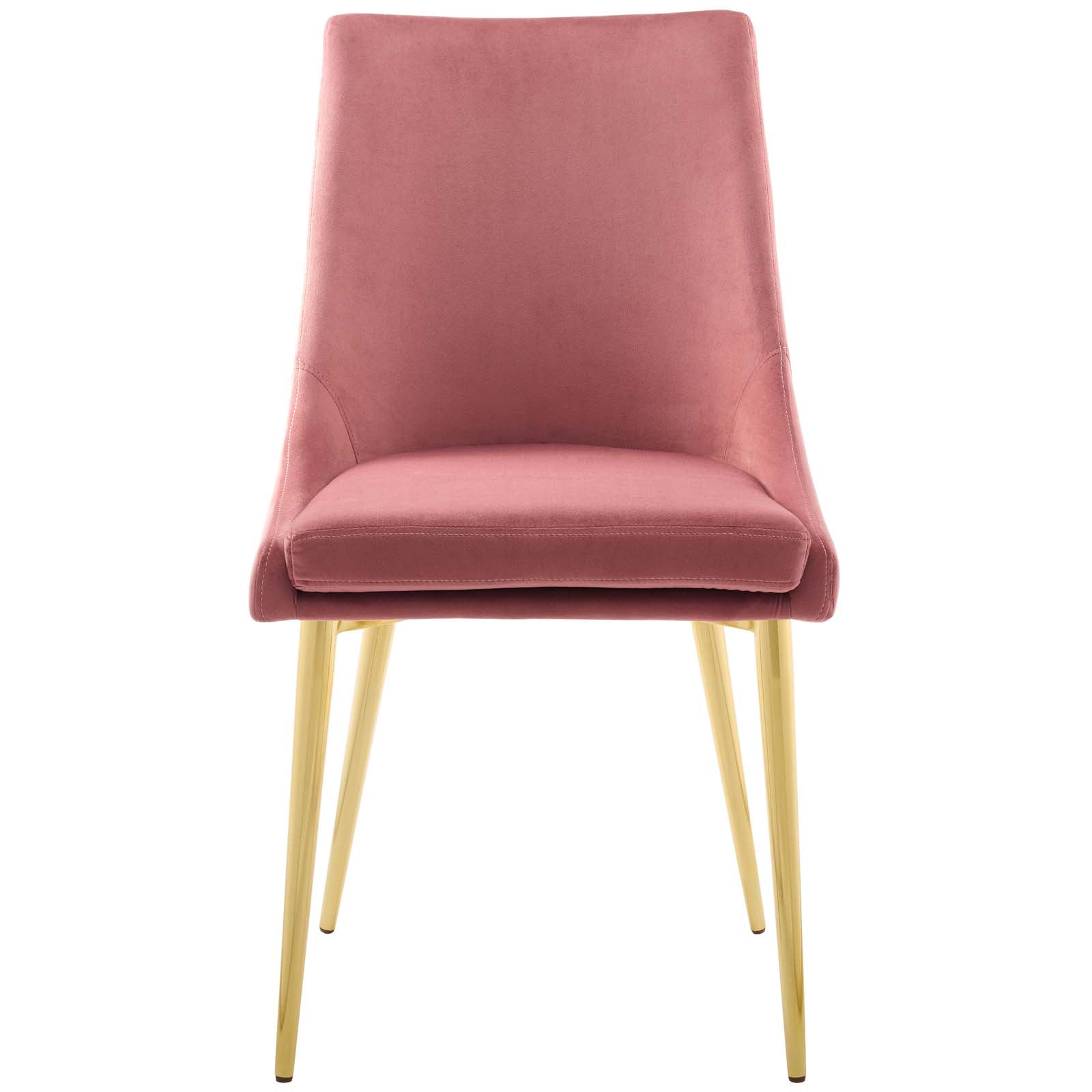 Modway Dining Chairs - Viscount Performance Velvet Dining Chair Dusty Rose