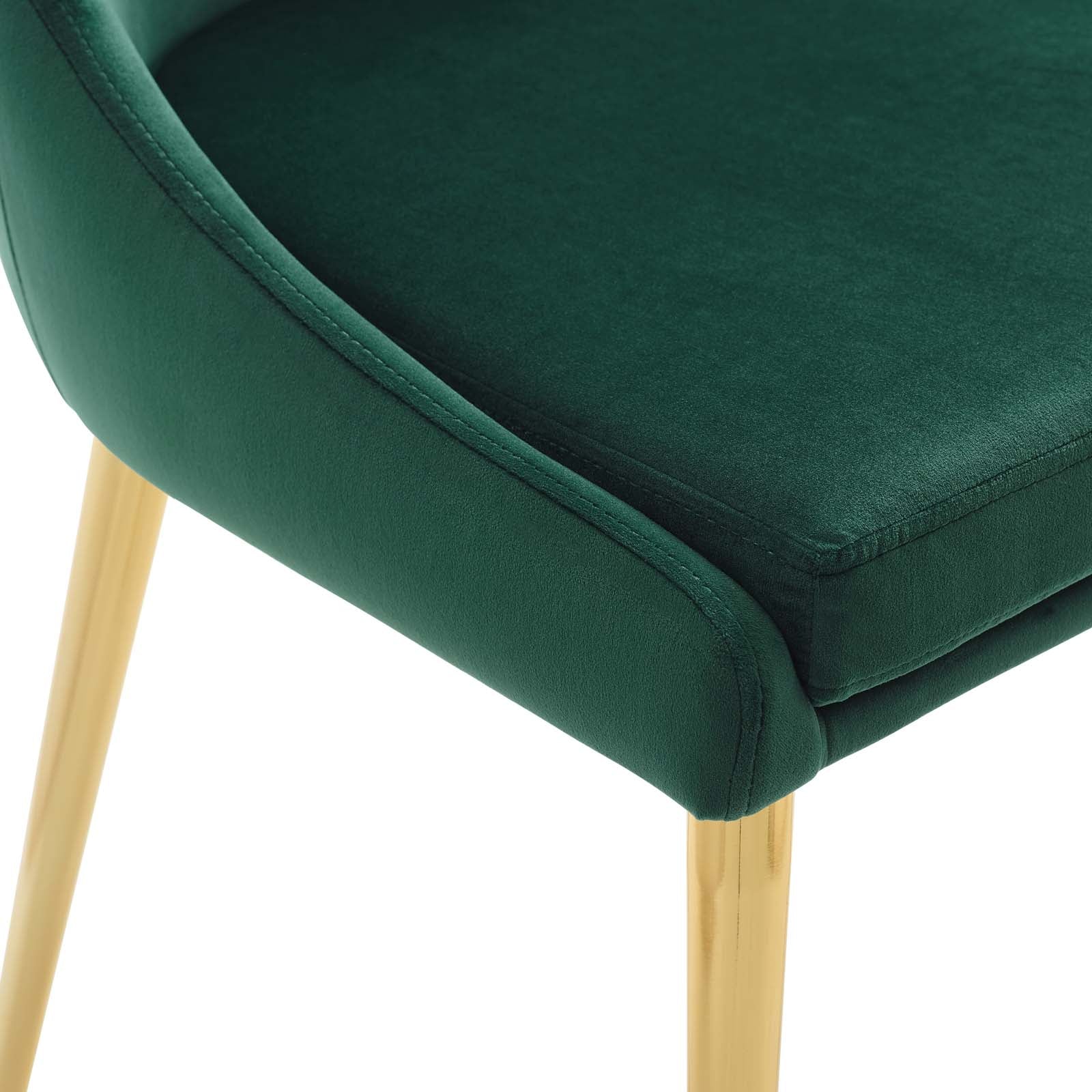 Modway Dining Chairs - Viscount Accent Performance Velvet Dining Chair Green
