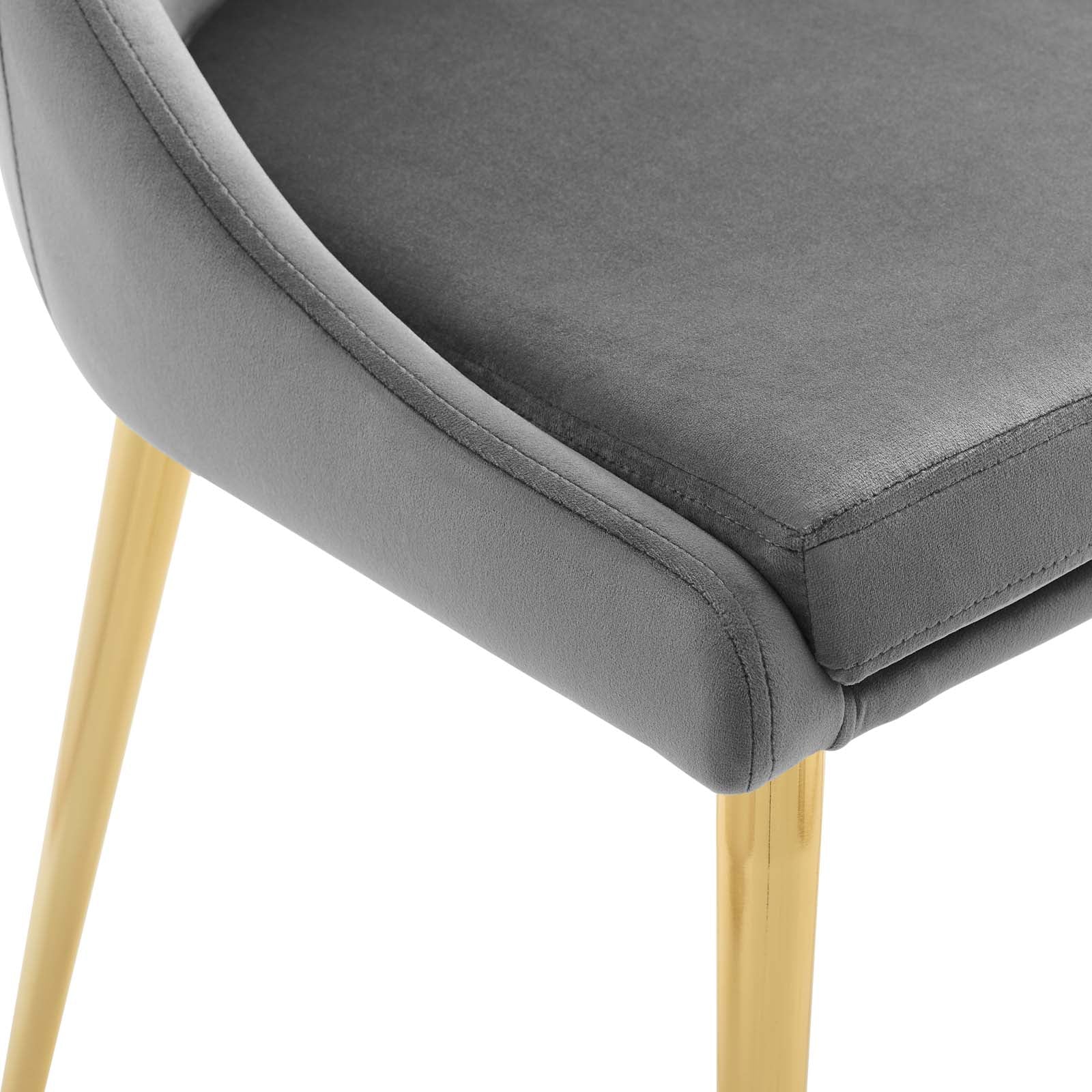 Modway Dining Chairs - Viscount Accent Performance Velvet Dining Chair Gray