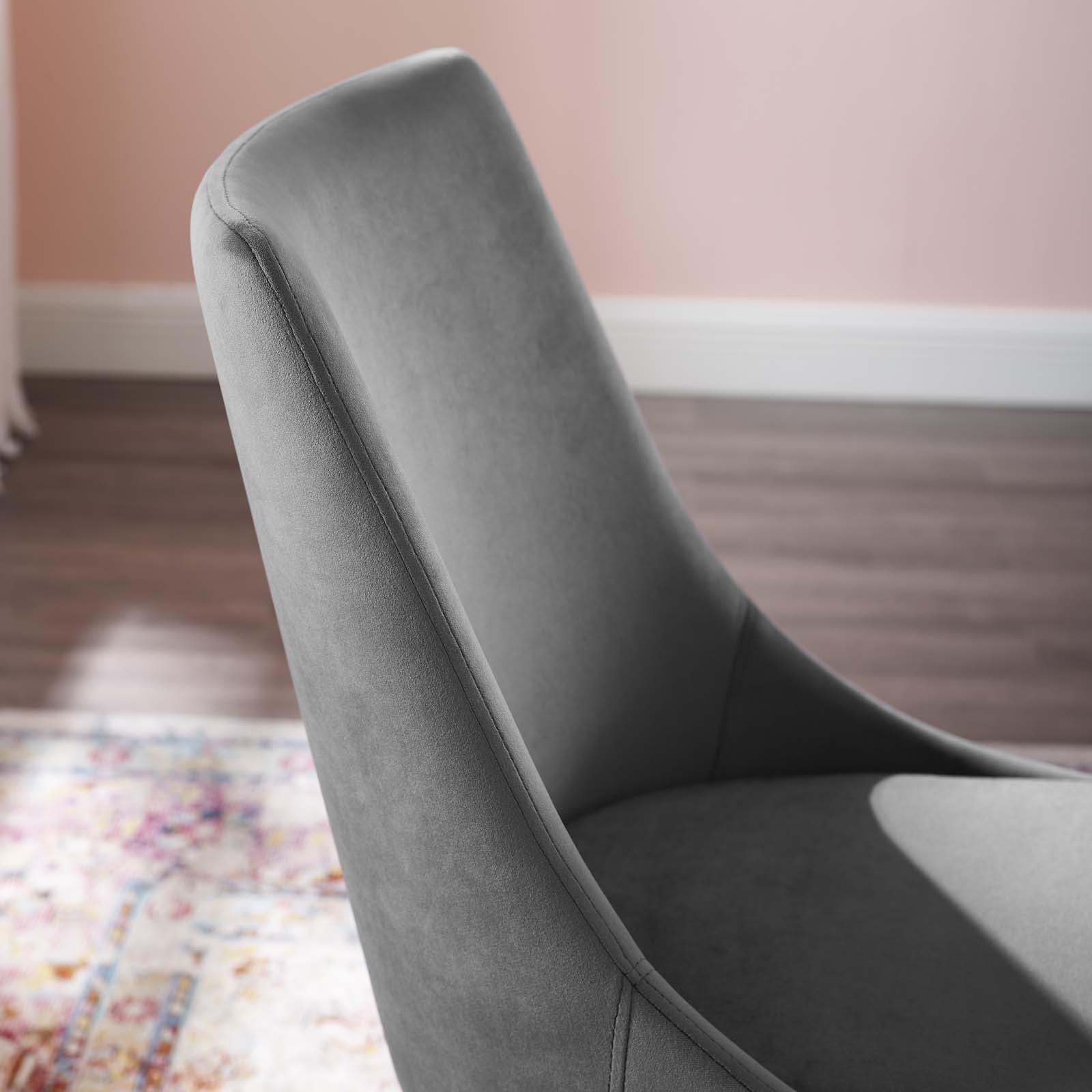 Modway Dining Chairs - Viscount Accent Performance Velvet Dining Chair Gray