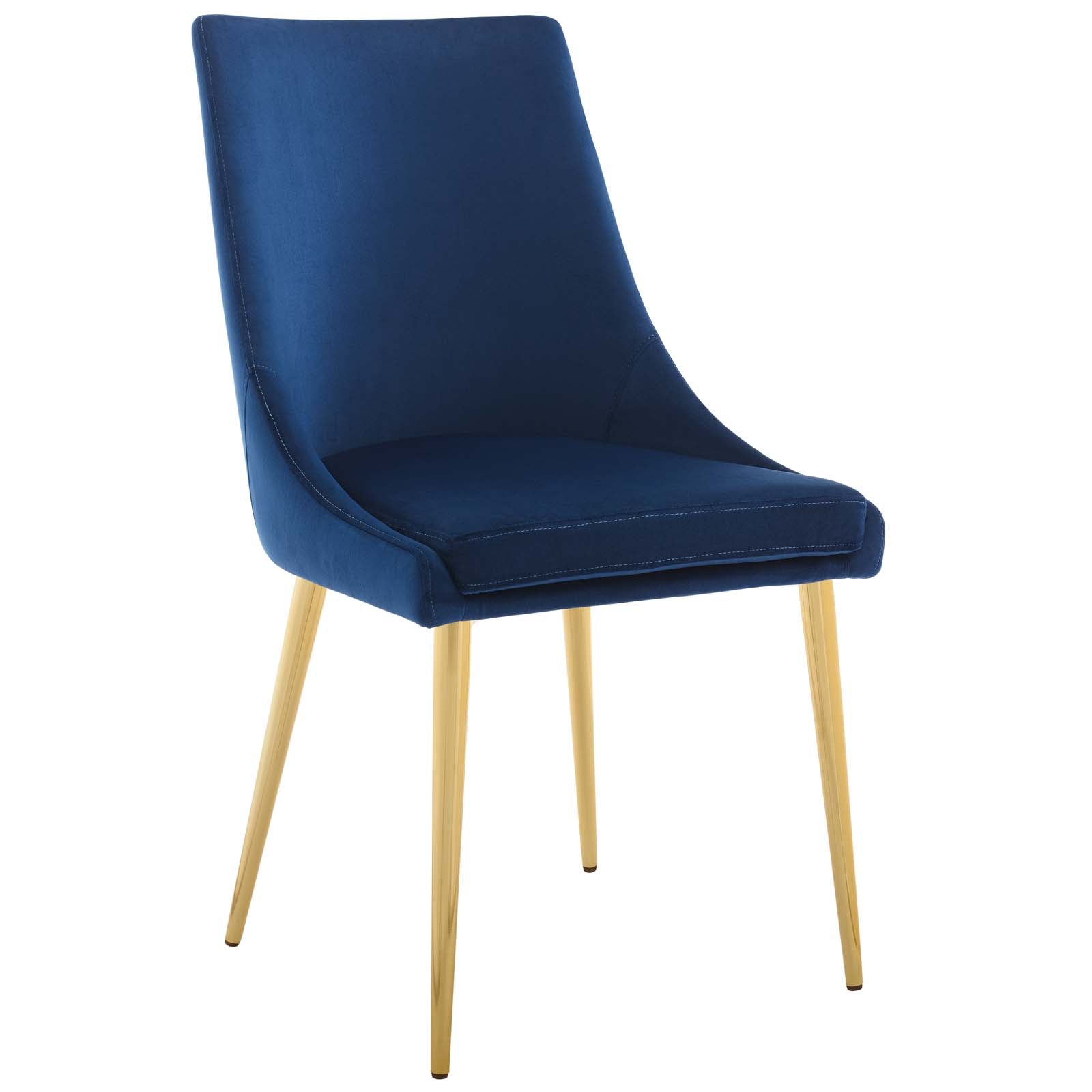 Modway Dining Chairs - Viscount Accent Performance Velvet Dining Chair Navy