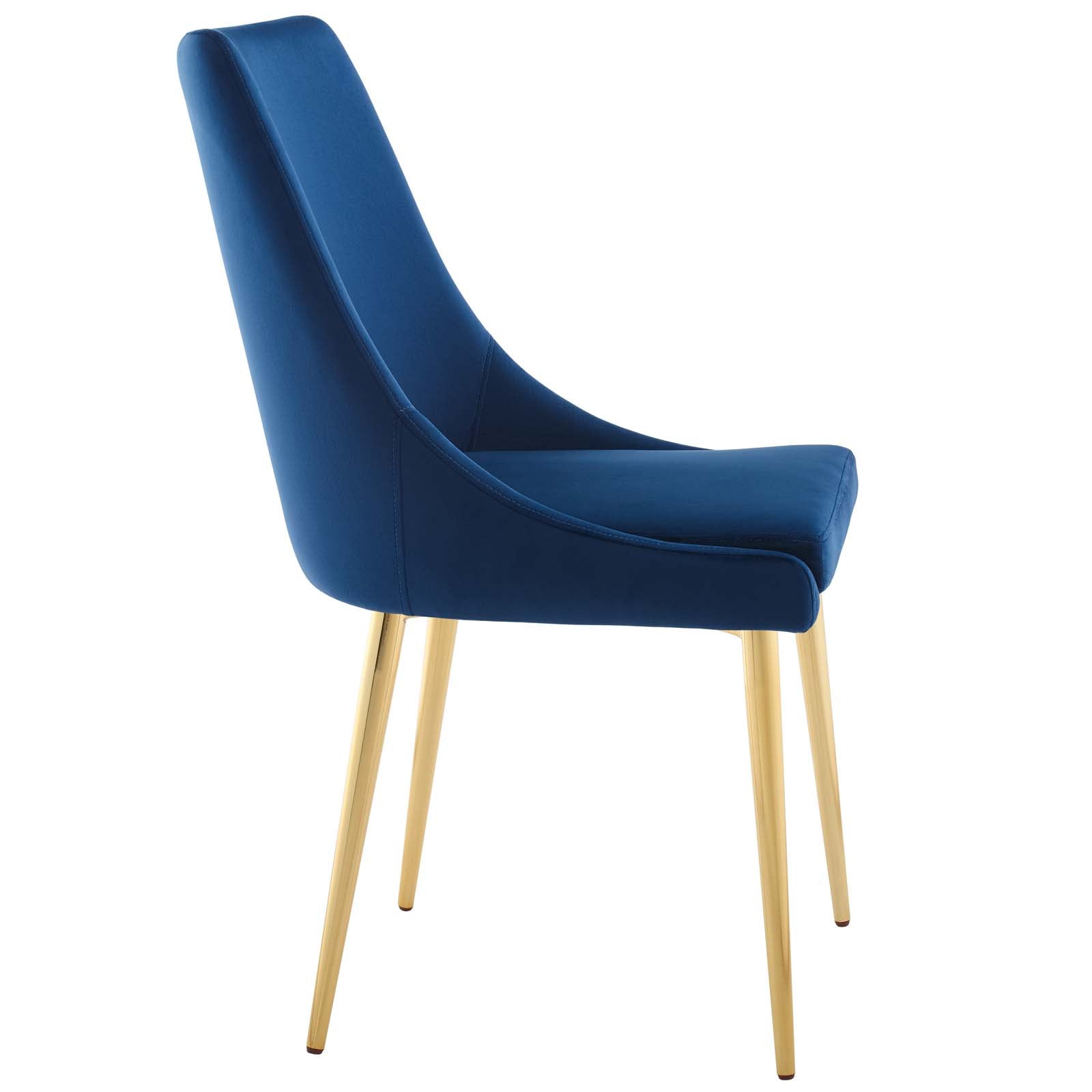 Modway Dining Chairs - Viscount Accent Performance Velvet Dining Chair Navy