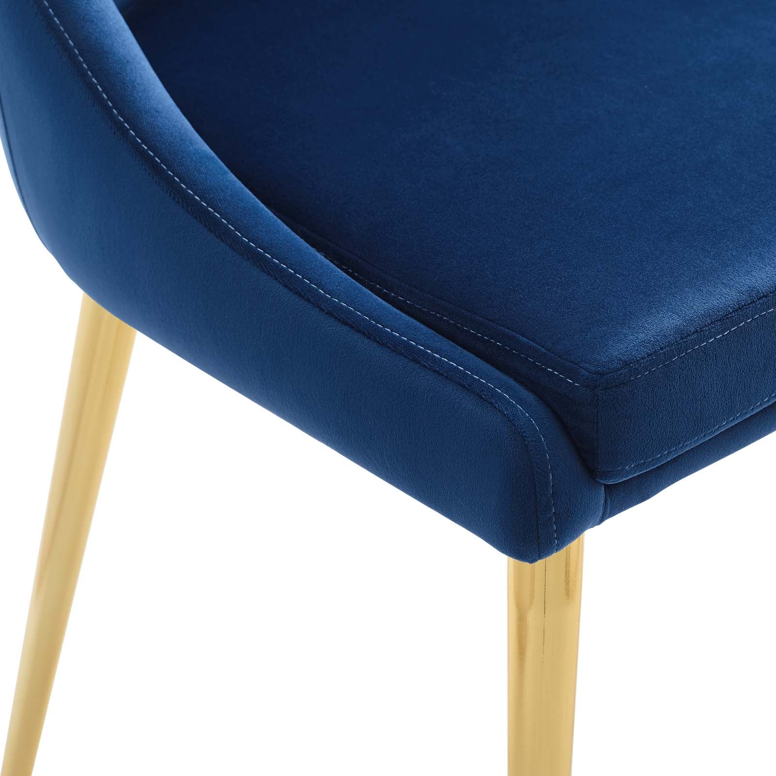 Modway Dining Chairs - Viscount Accent Performance Velvet Dining Chair Navy