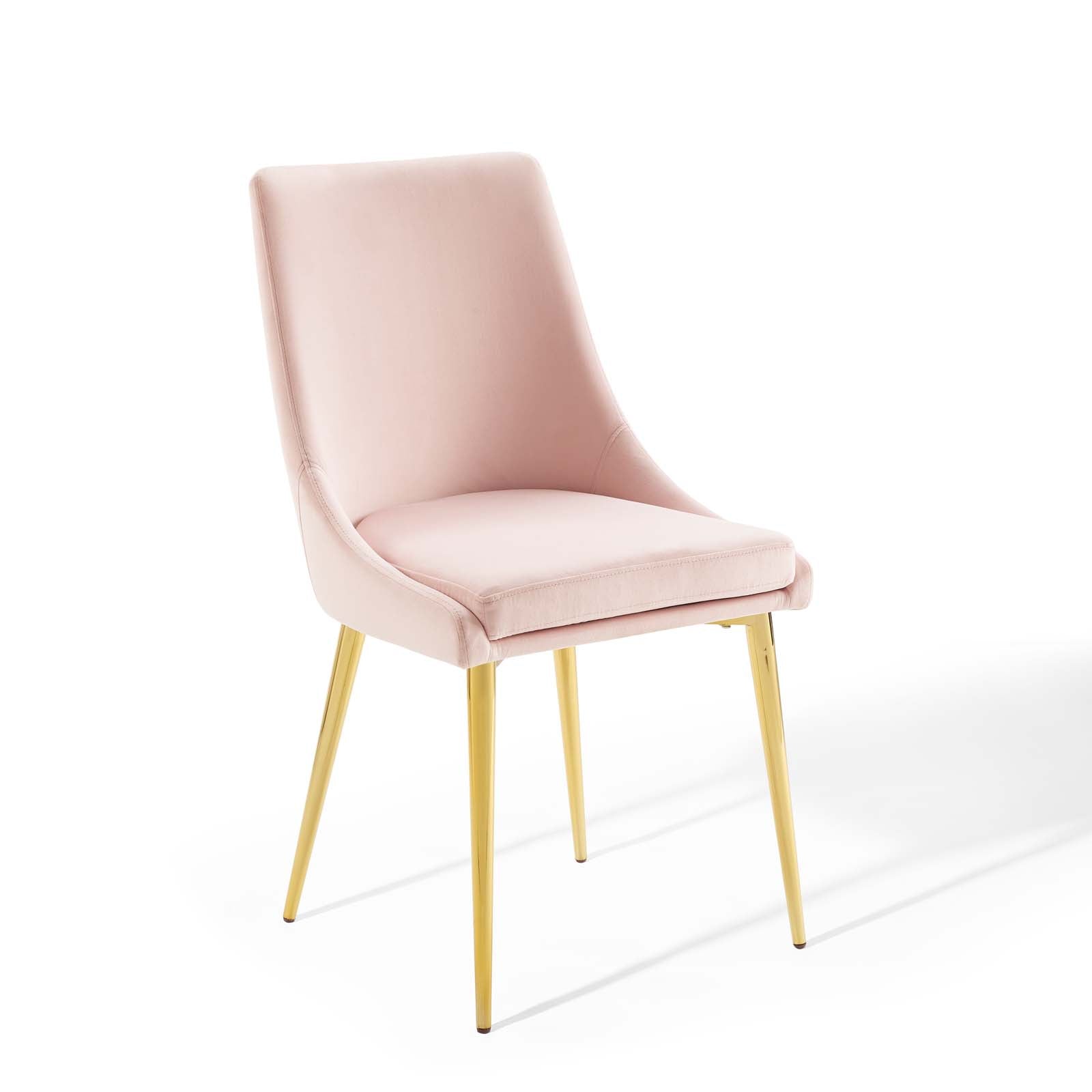 Modway Dining Chairs - Viscount Modern Accent Performance Velvet Dining Chair Pink