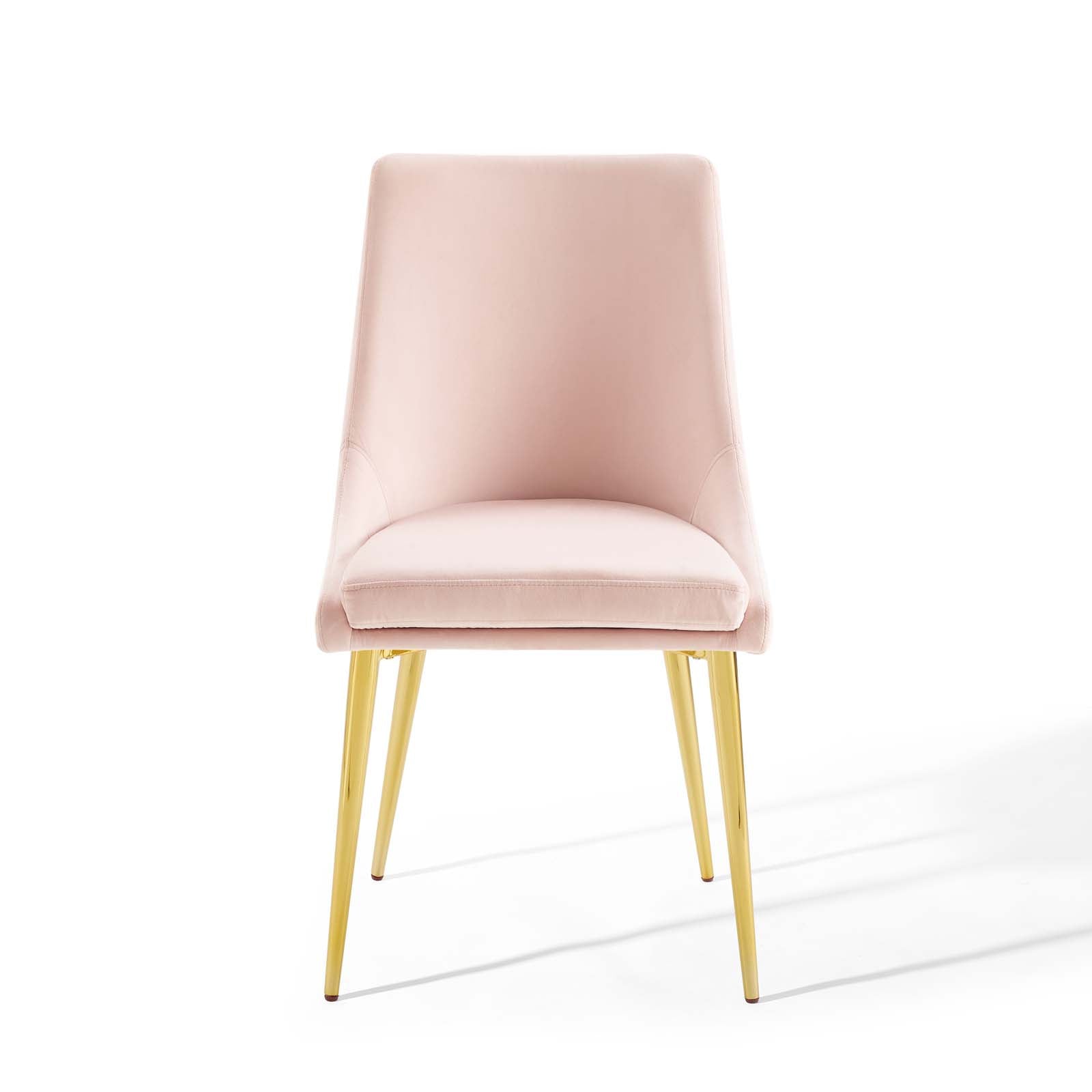 Modway Dining Chairs - Viscount Modern Accent Performance Velvet Dining Chair Pink