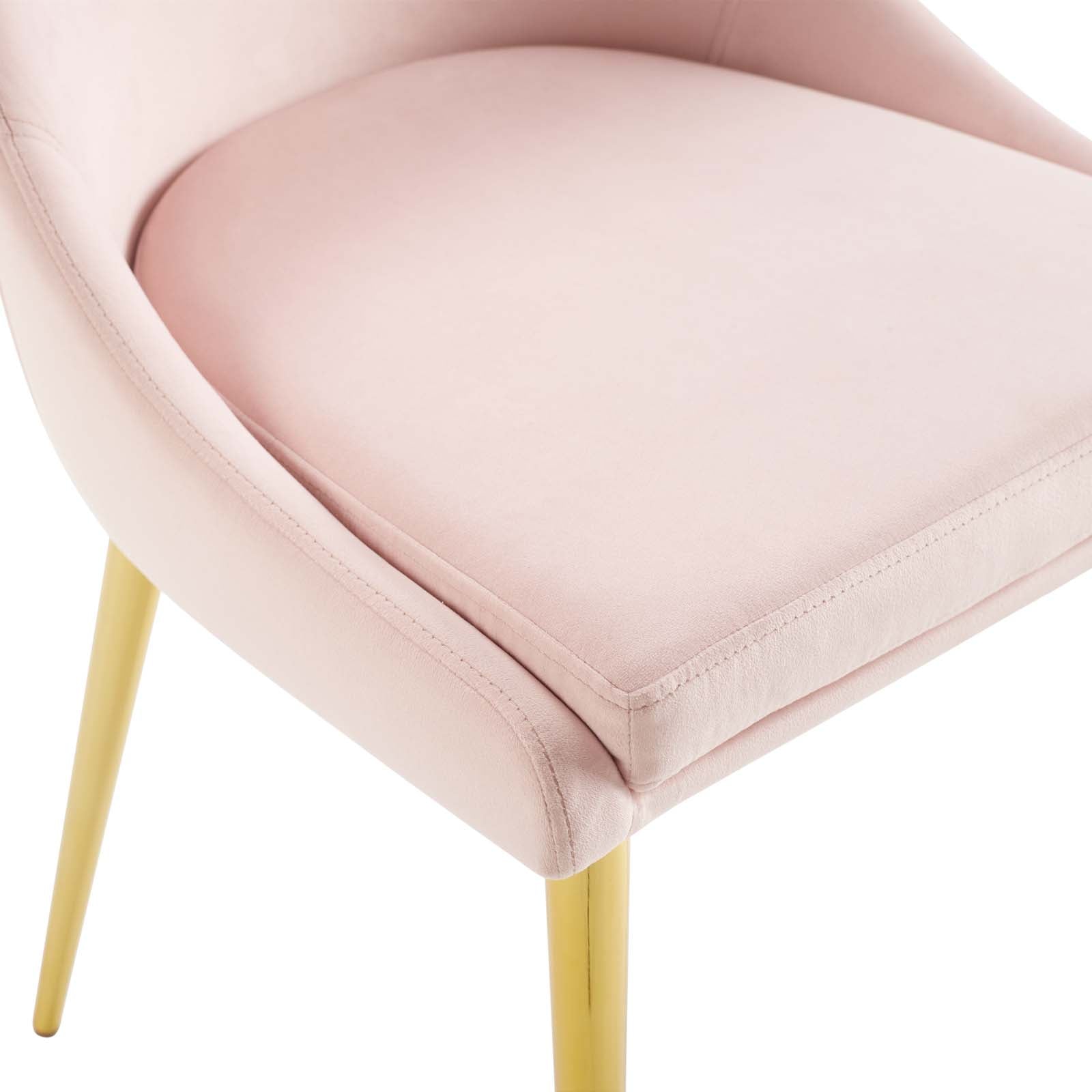 Modway Dining Chairs - Viscount Modern Accent Performance Velvet Dining Chair Pink