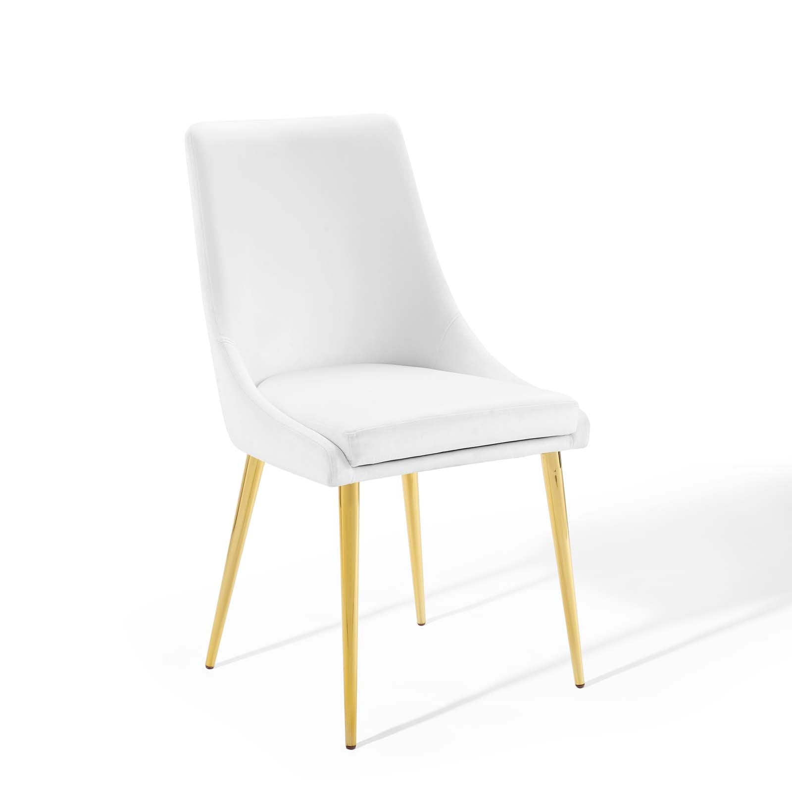 Modway Dining Chairs - Viscount Modern Accent Performance Velvet Dining Chair White