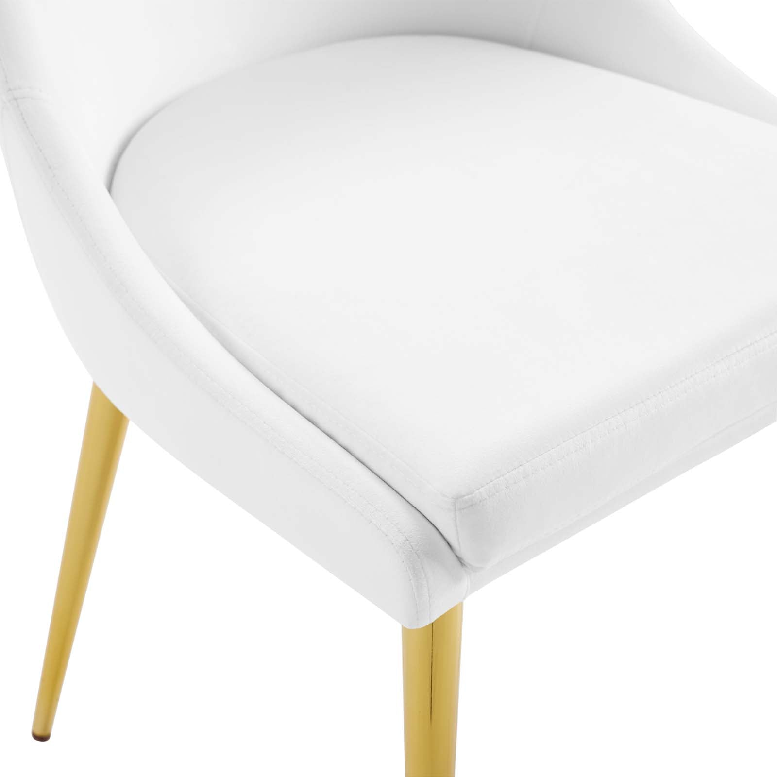 Modway Dining Chairs - Viscount Modern Accent Performance Velvet Dining Chair White