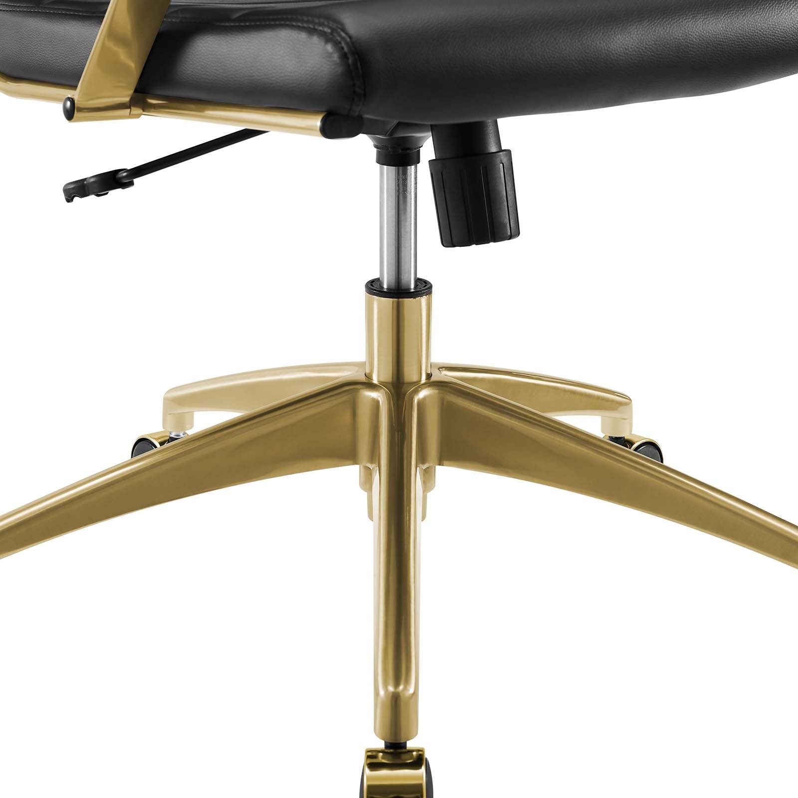 Modway Task Chairs - Jive Gold Stainless Steel Highback Office Chair Gold Black