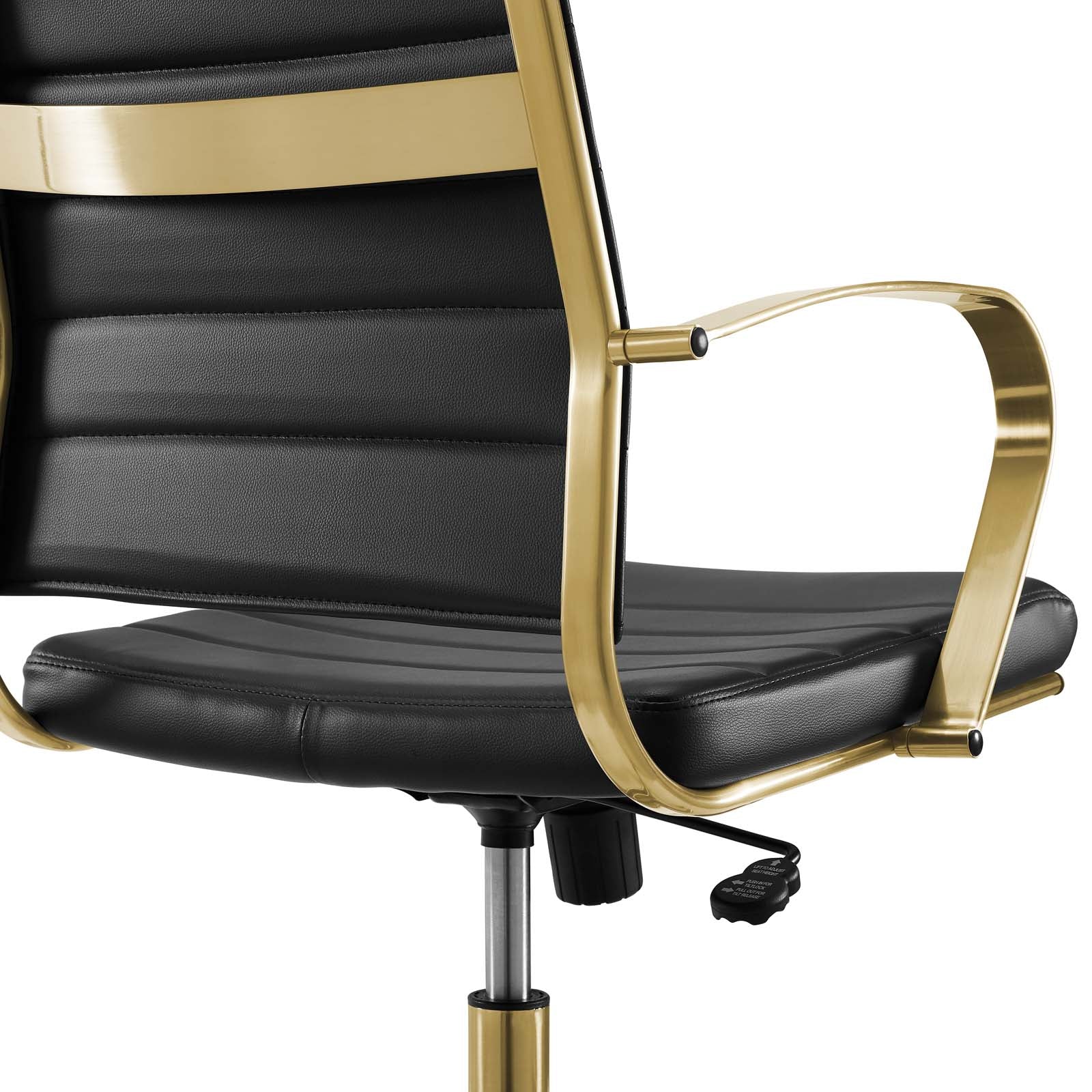 Modway Task Chairs - Jive Gold Stainless Steel Highback Office Chair Gold Black