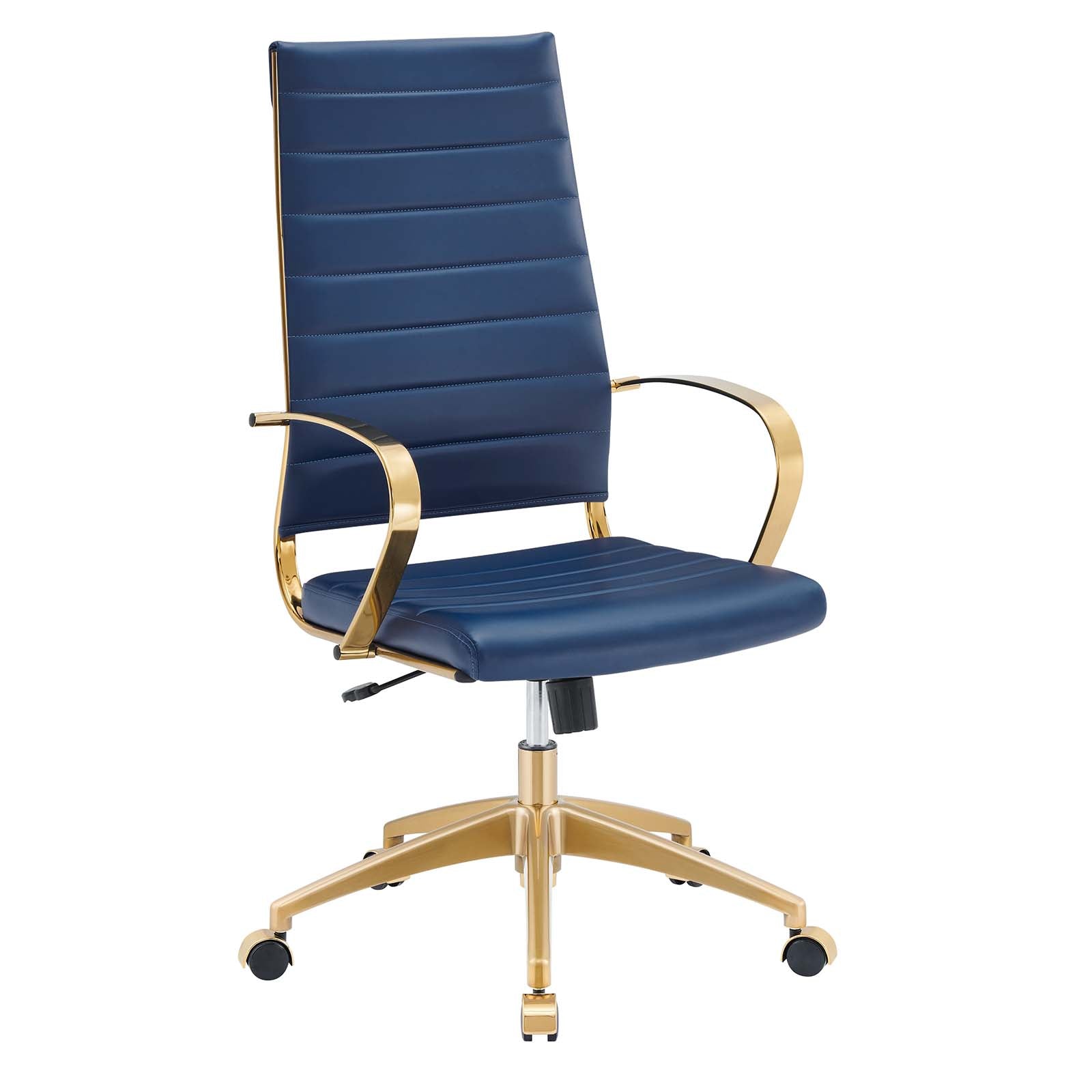 Modway Task Chairs - Jive Gold Stainless Steel Highback Office Chair Gold Navy