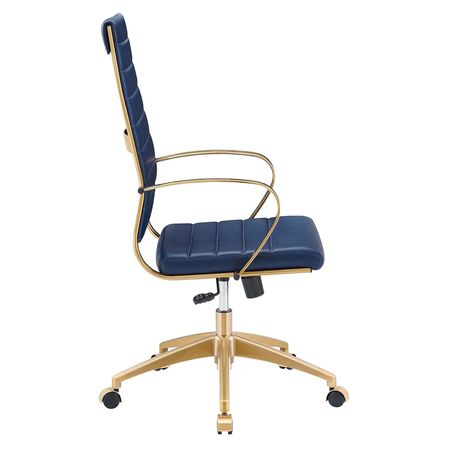 Modway Task Chairs - Jive Gold Stainless Steel Highback Office Chair Gold Navy