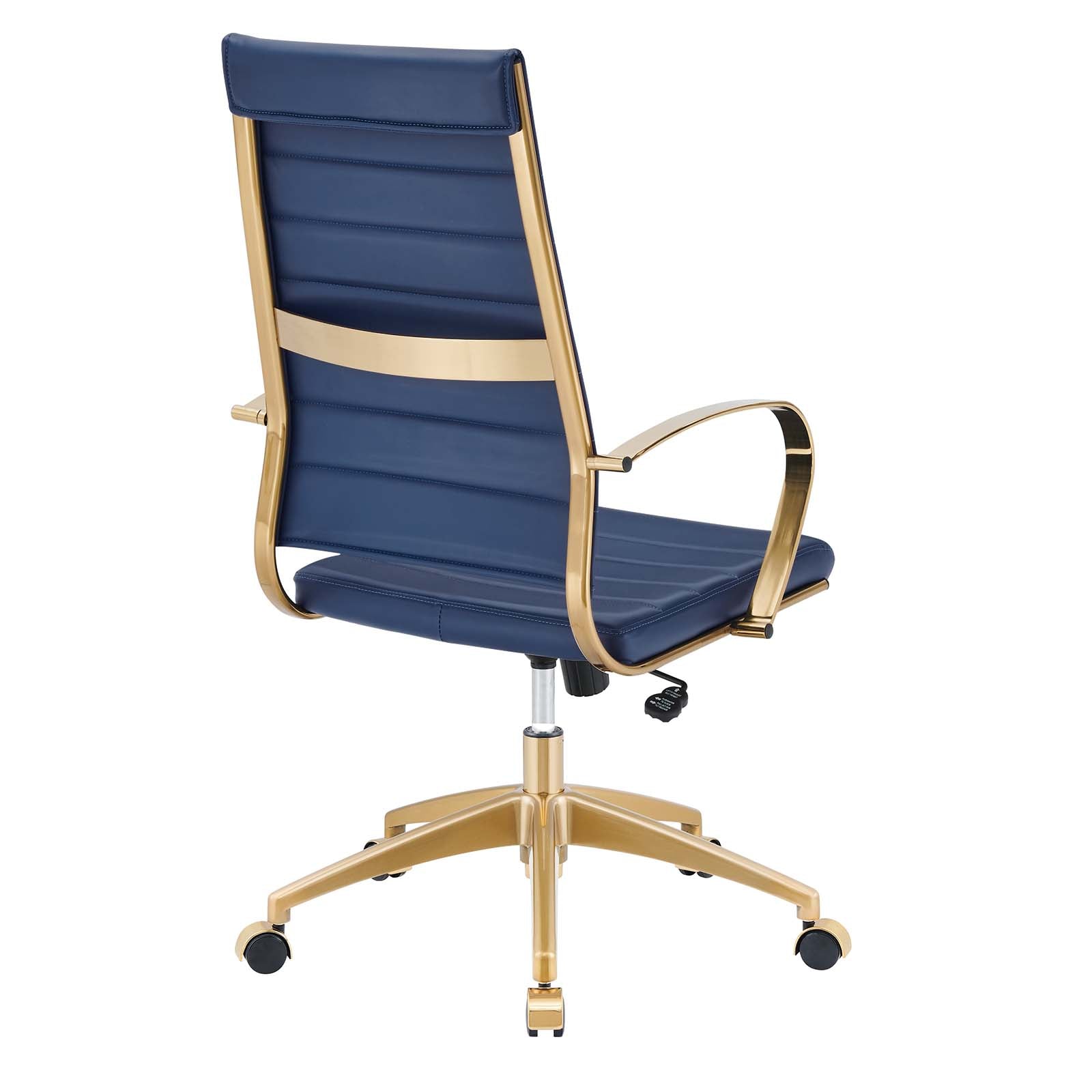 Modway Task Chairs - Jive Gold Stainless Steel Highback Office Chair Gold Navy
