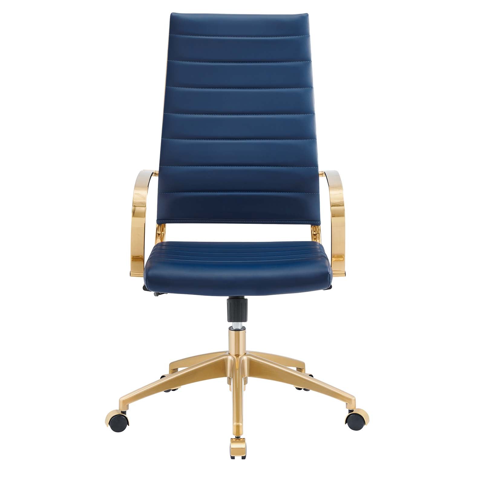 Modway Task Chairs - Jive Gold Stainless Steel Highback Office Chair Gold Navy