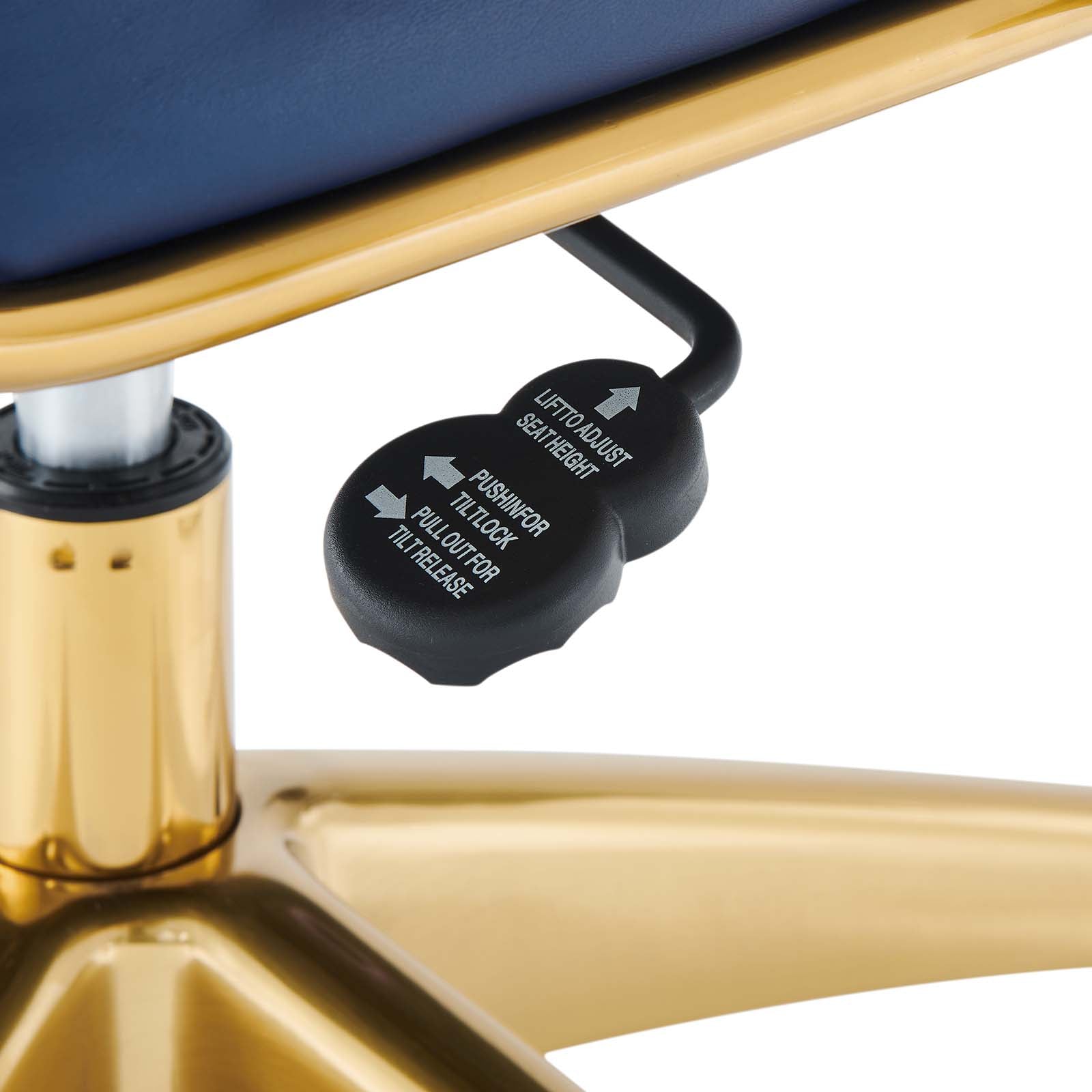 Modway Task Chairs - Jive Gold Stainless Steel Highback Office Chair Gold Navy
