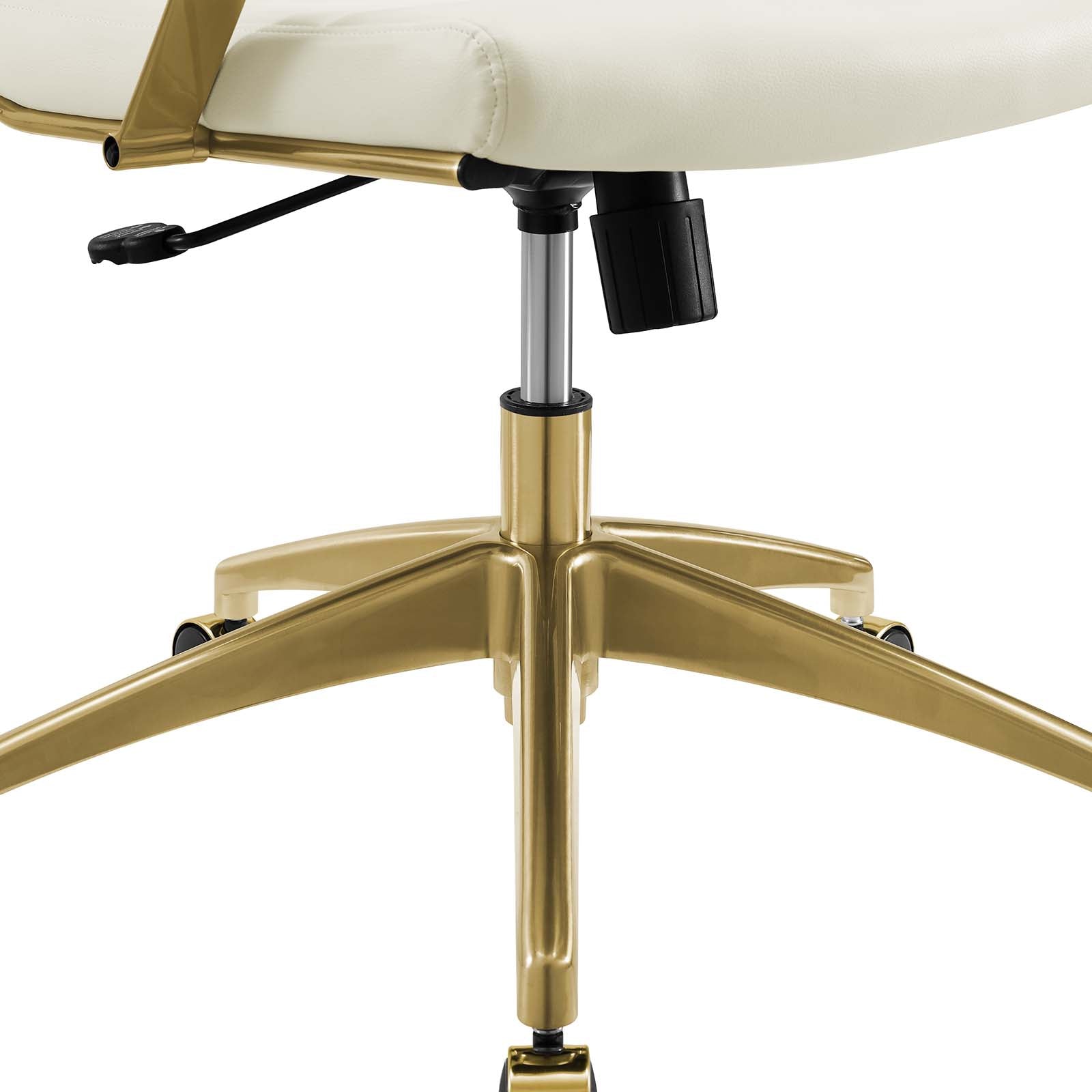 Modway Task Chairs - Jive Gold Stainless Steel Highback Office Chair Gold and White