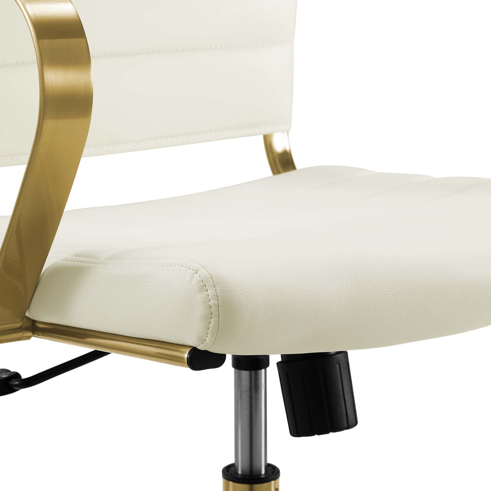 Modway Task Chairs - Jive Gold Stainless Steel Highback Office Chair Gold and White