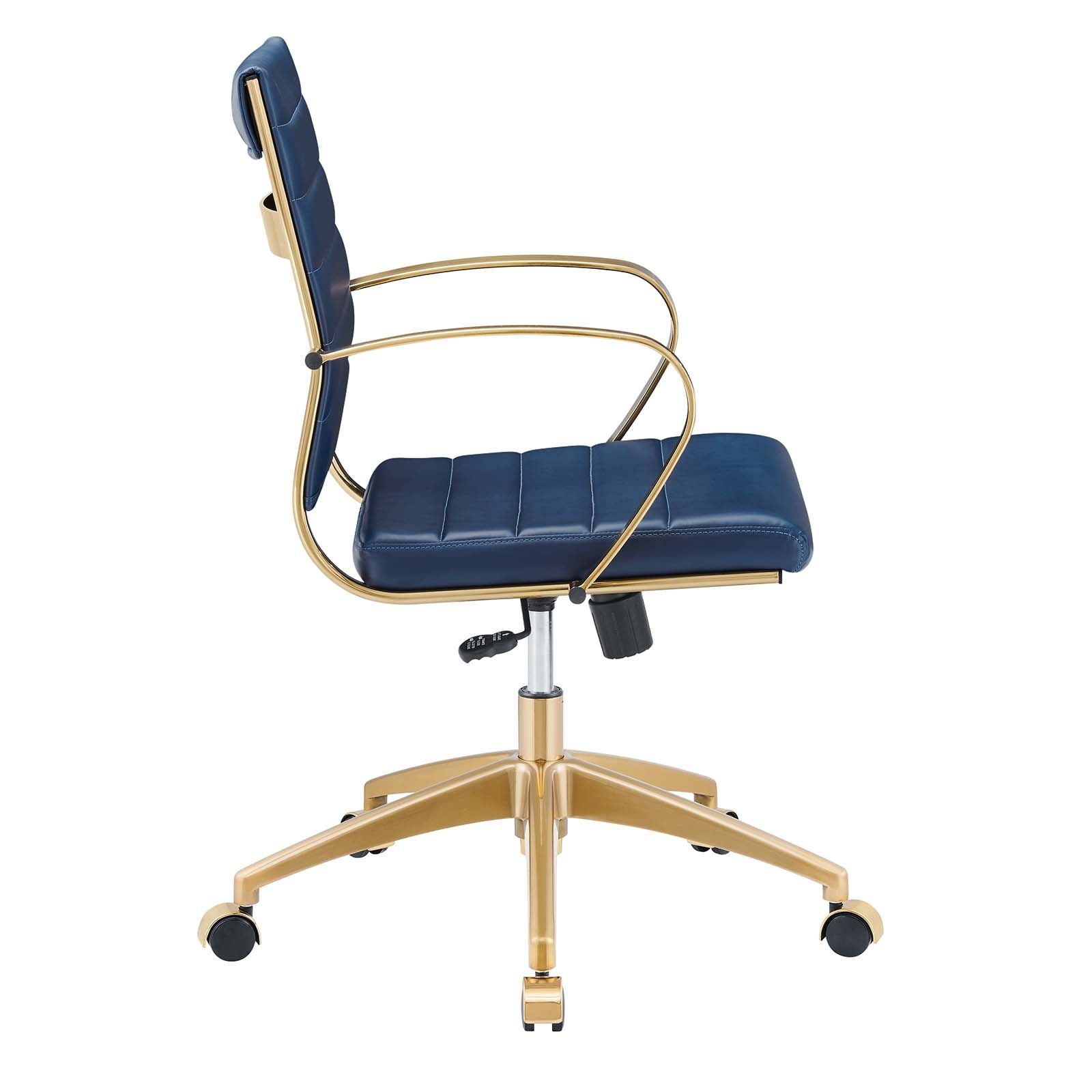 Modway Task Chairs - Jive Gold Stainless Steel Midback Office Chair Gold Navy