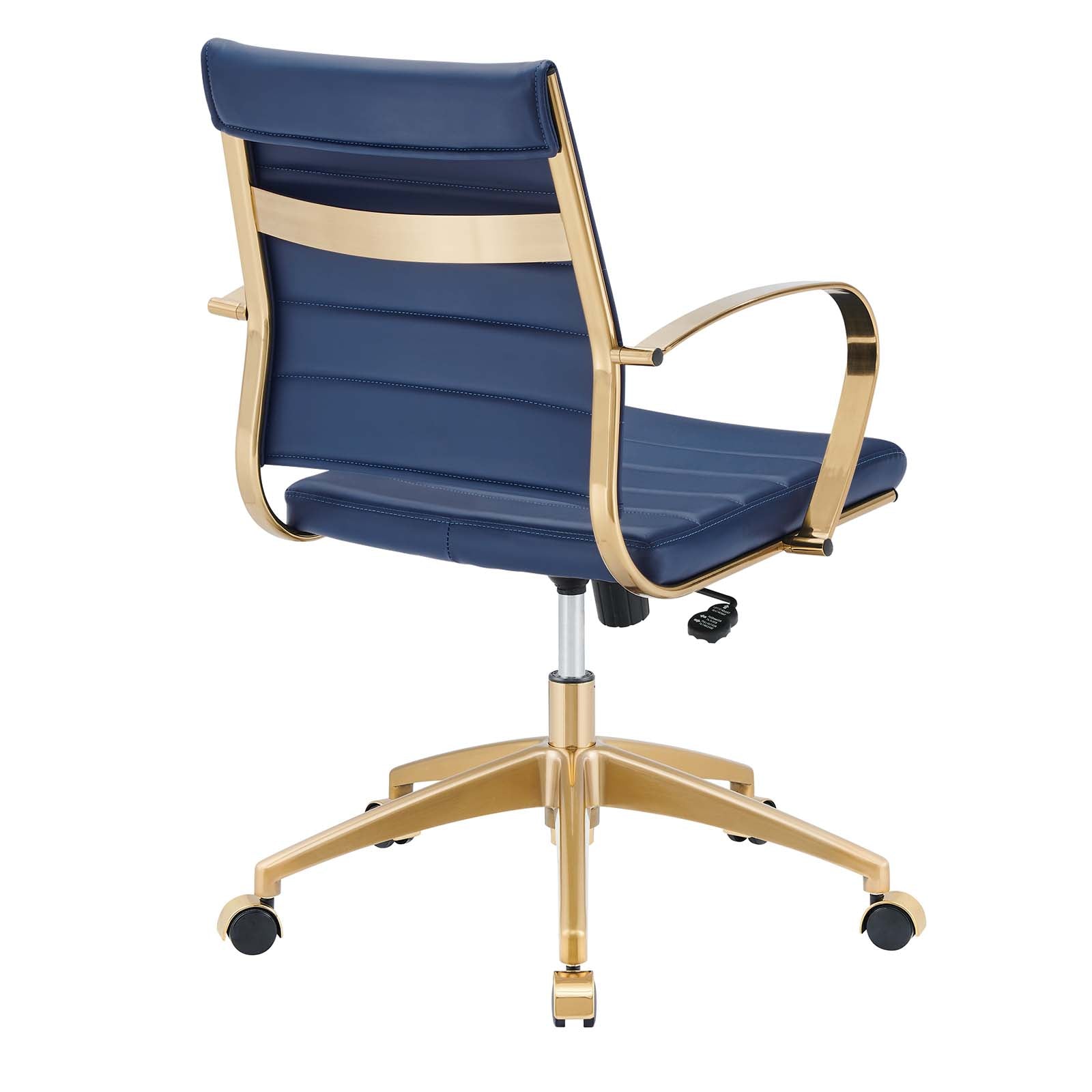 Modway Task Chairs - Jive Gold Stainless Steel Midback Office Chair Gold Navy
