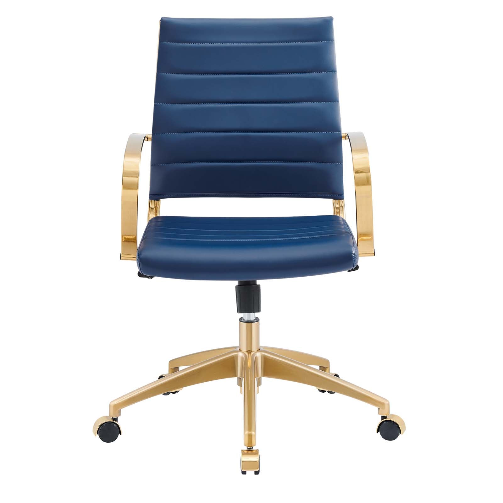 Modway Task Chairs - Jive Gold Stainless Steel Midback Office Chair Gold Navy