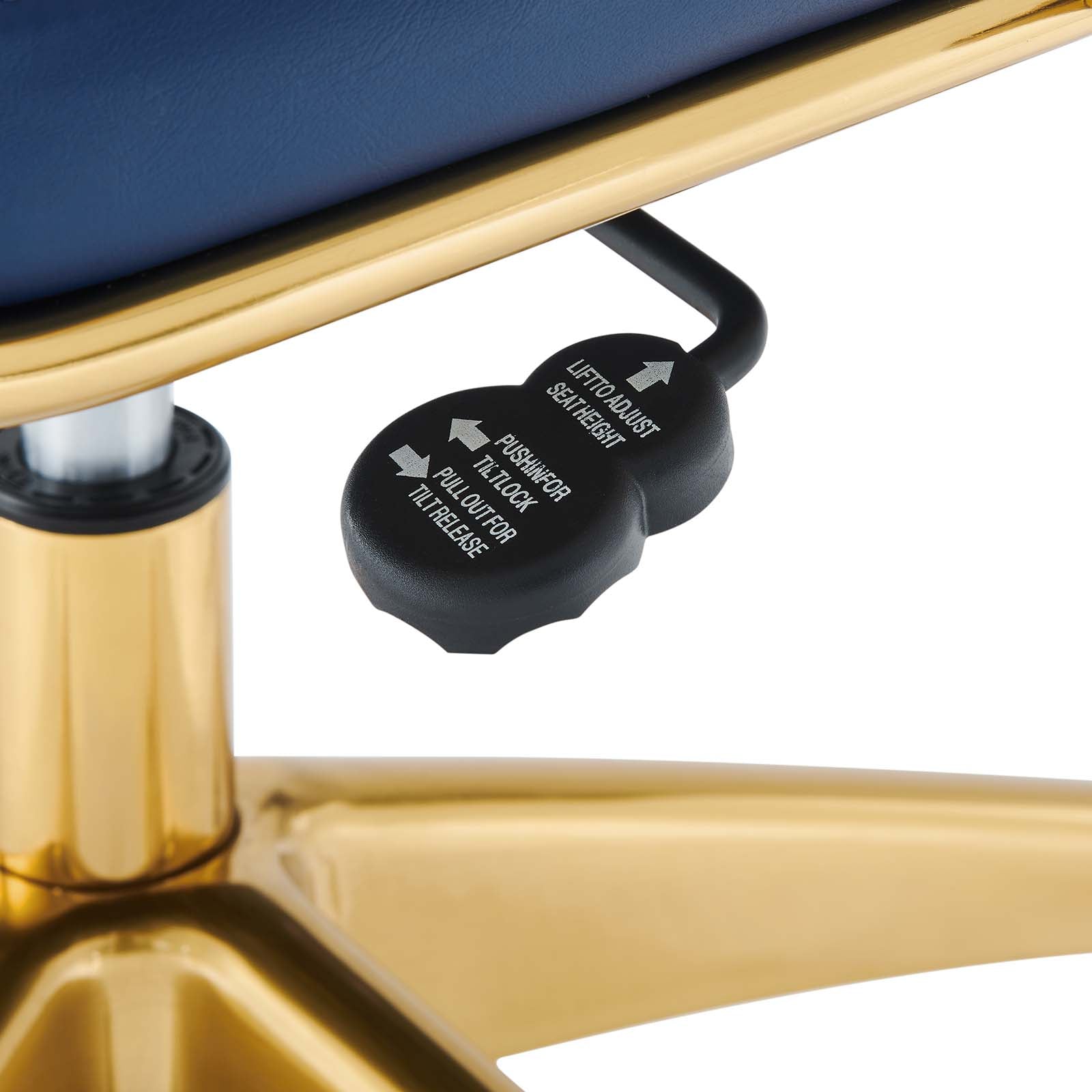 Modway Task Chairs - Jive Gold Stainless Steel Midback Office Chair Gold Navy