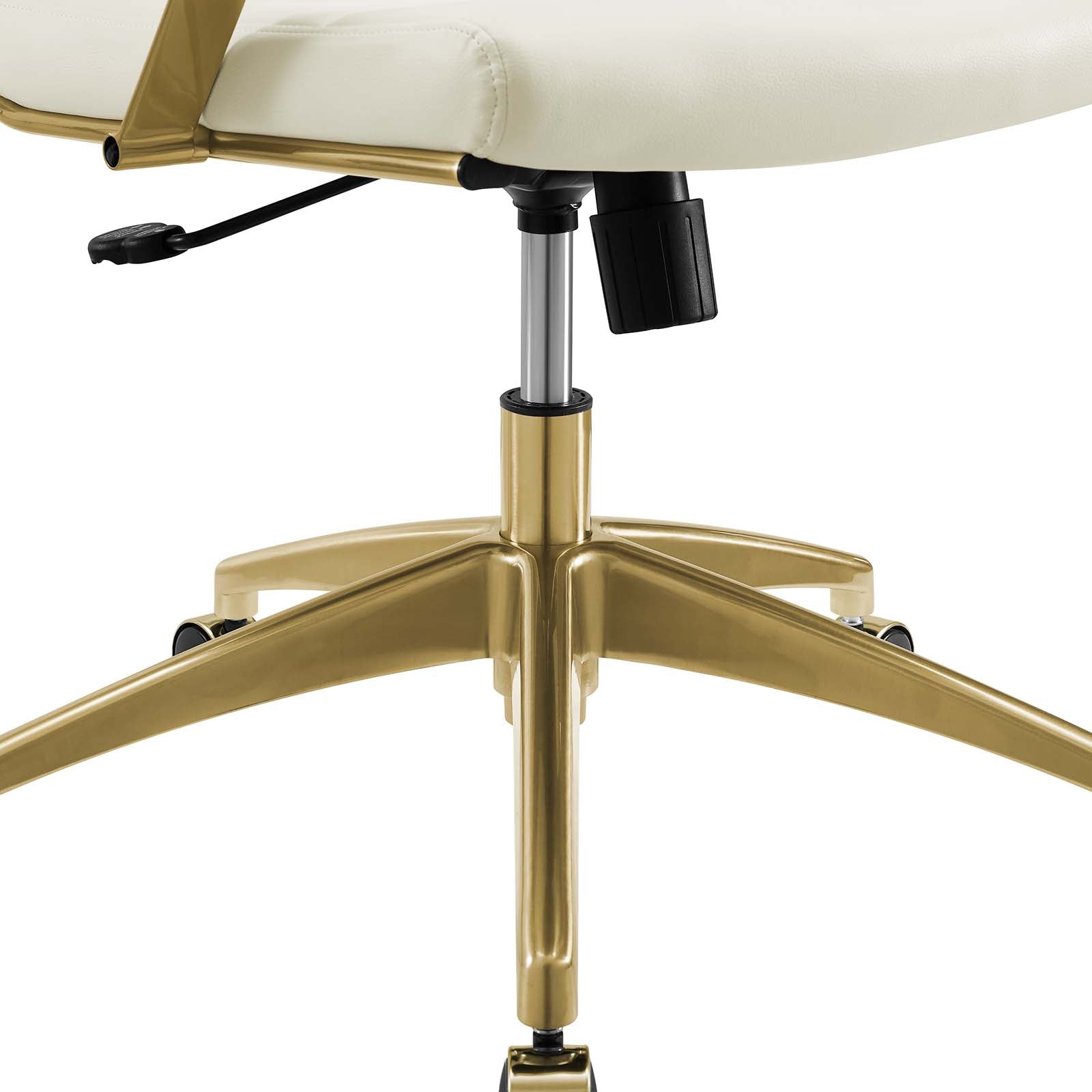 Modway Task Chairs - Jive Stainless Steel Midback Office Chair Gold and White