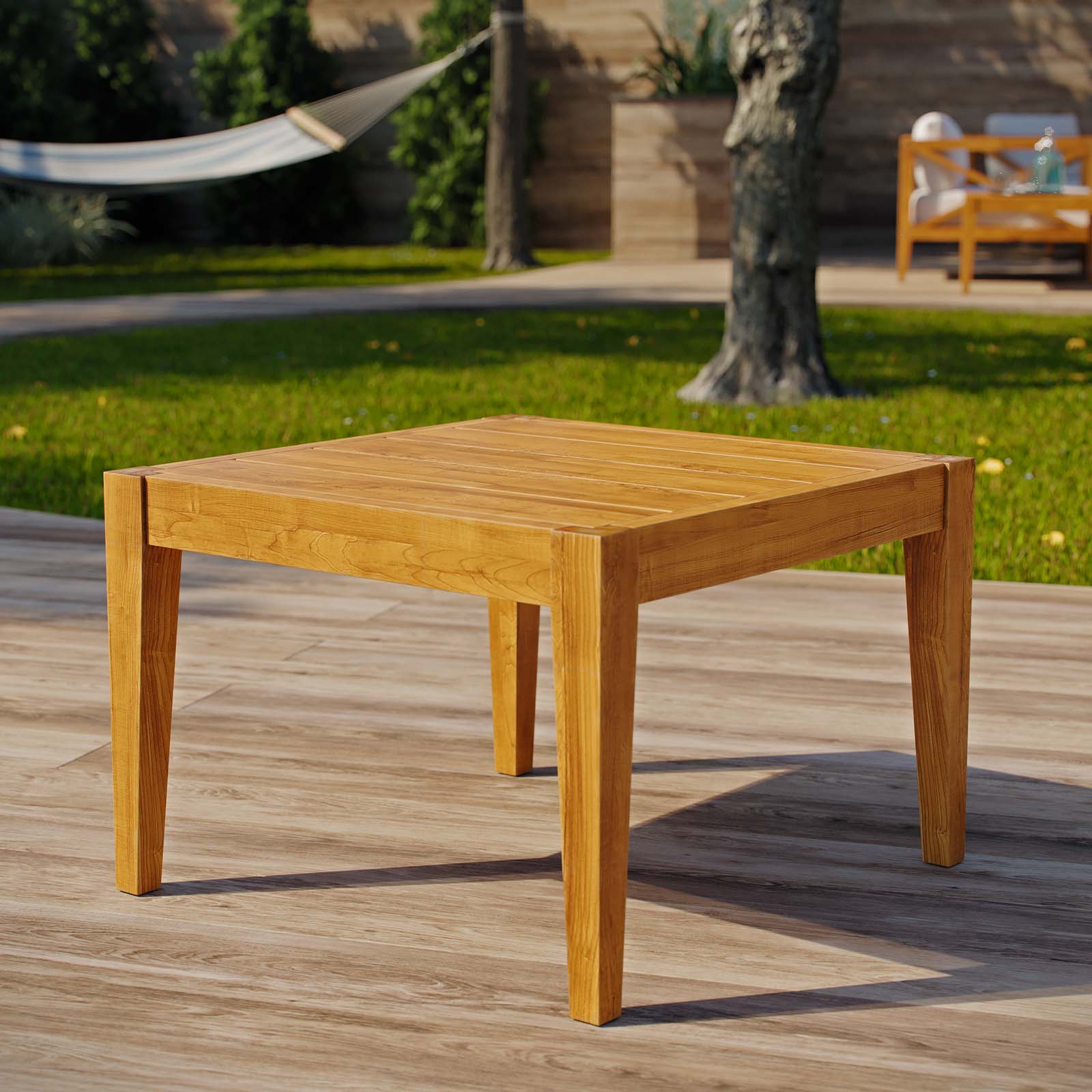 Modway Outdoor Side Tables - Northlake Outdoor Side Table Natural